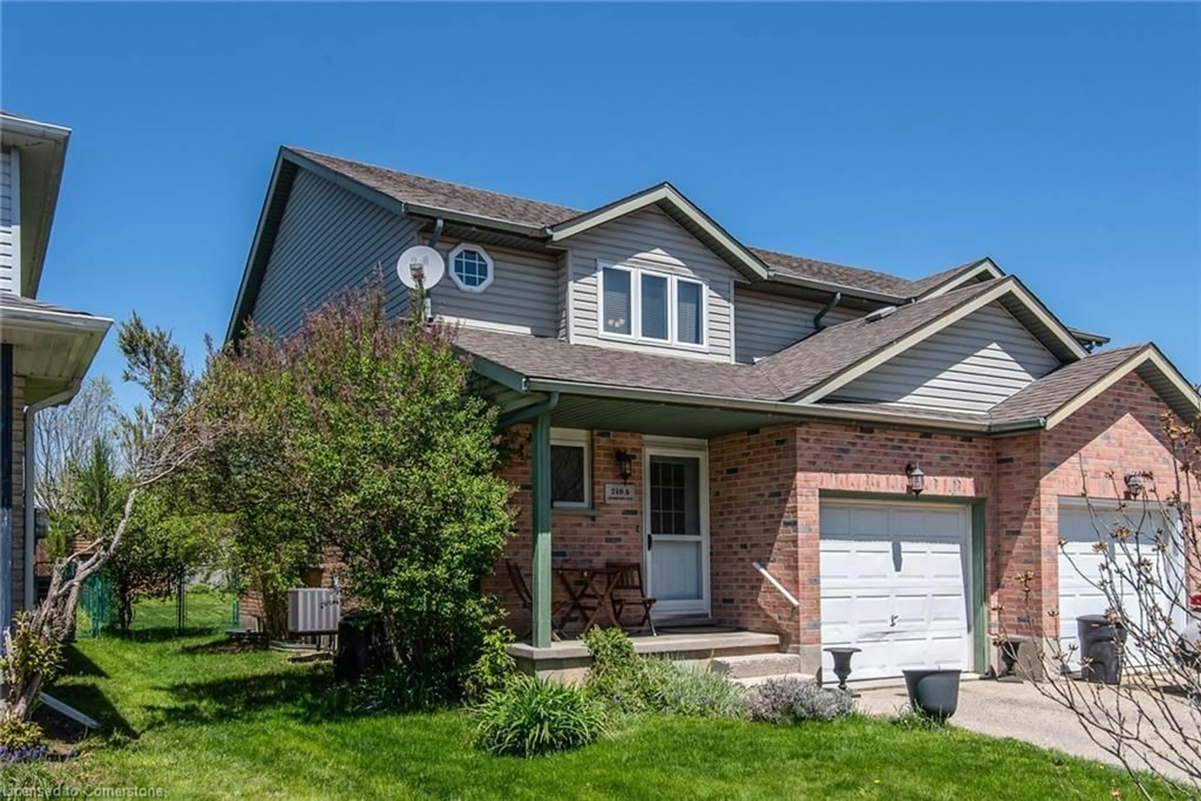 Home with brick exterior material, street for 219 #A Inverhuron Cres, Waterloo Ontario N2V 2H7