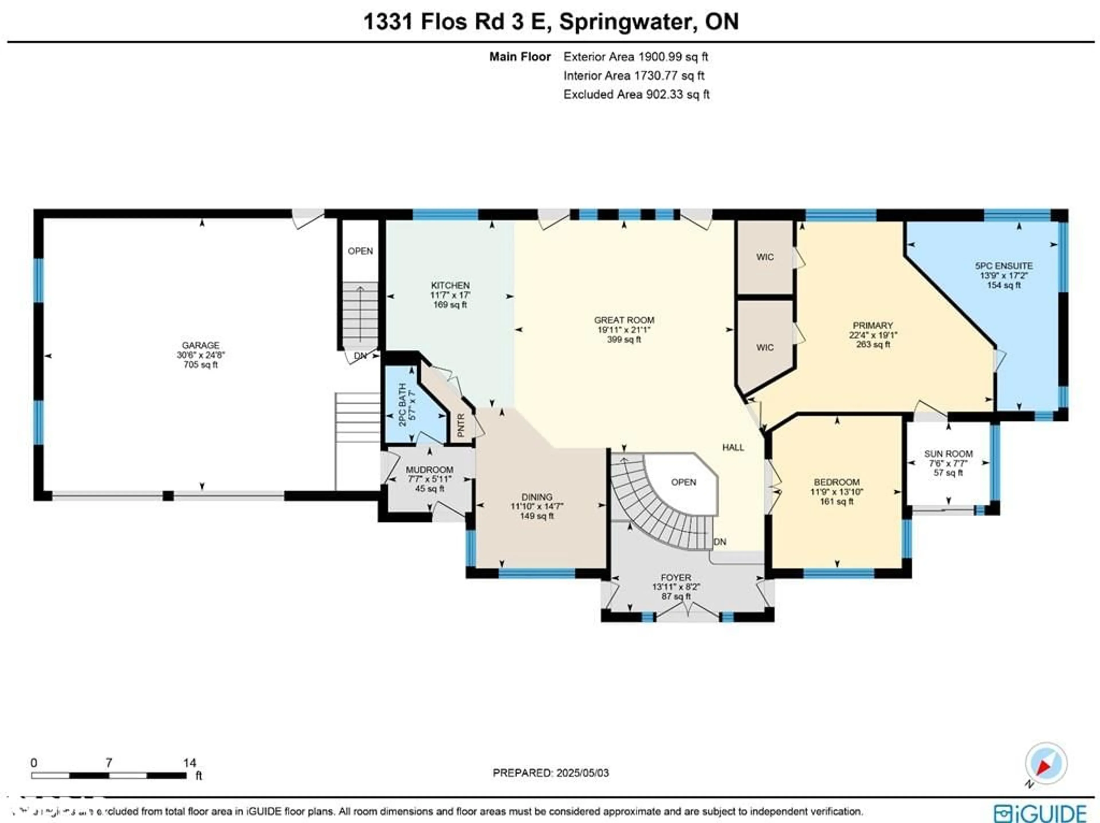 Floor plan for 1331 Flos Rd 3, Springwater Ontario L0L 2K0