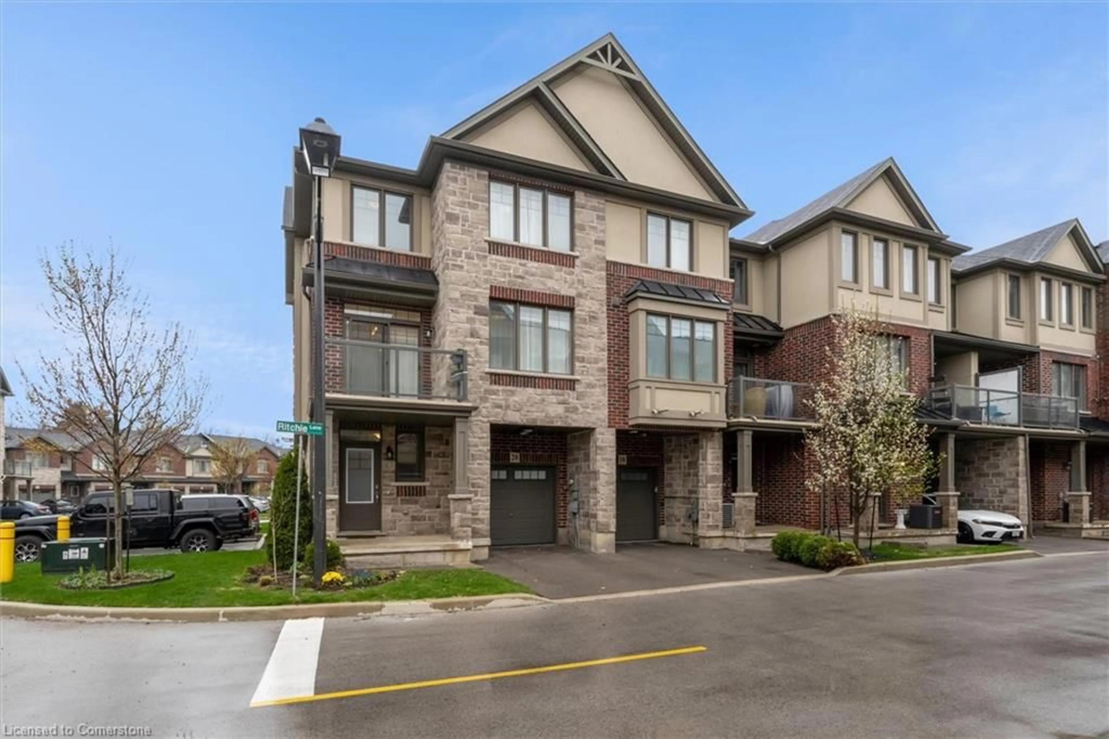 Home with brick exterior material, street for 20 Ritchie Lane, Ancaster Ontario L9G 0H2