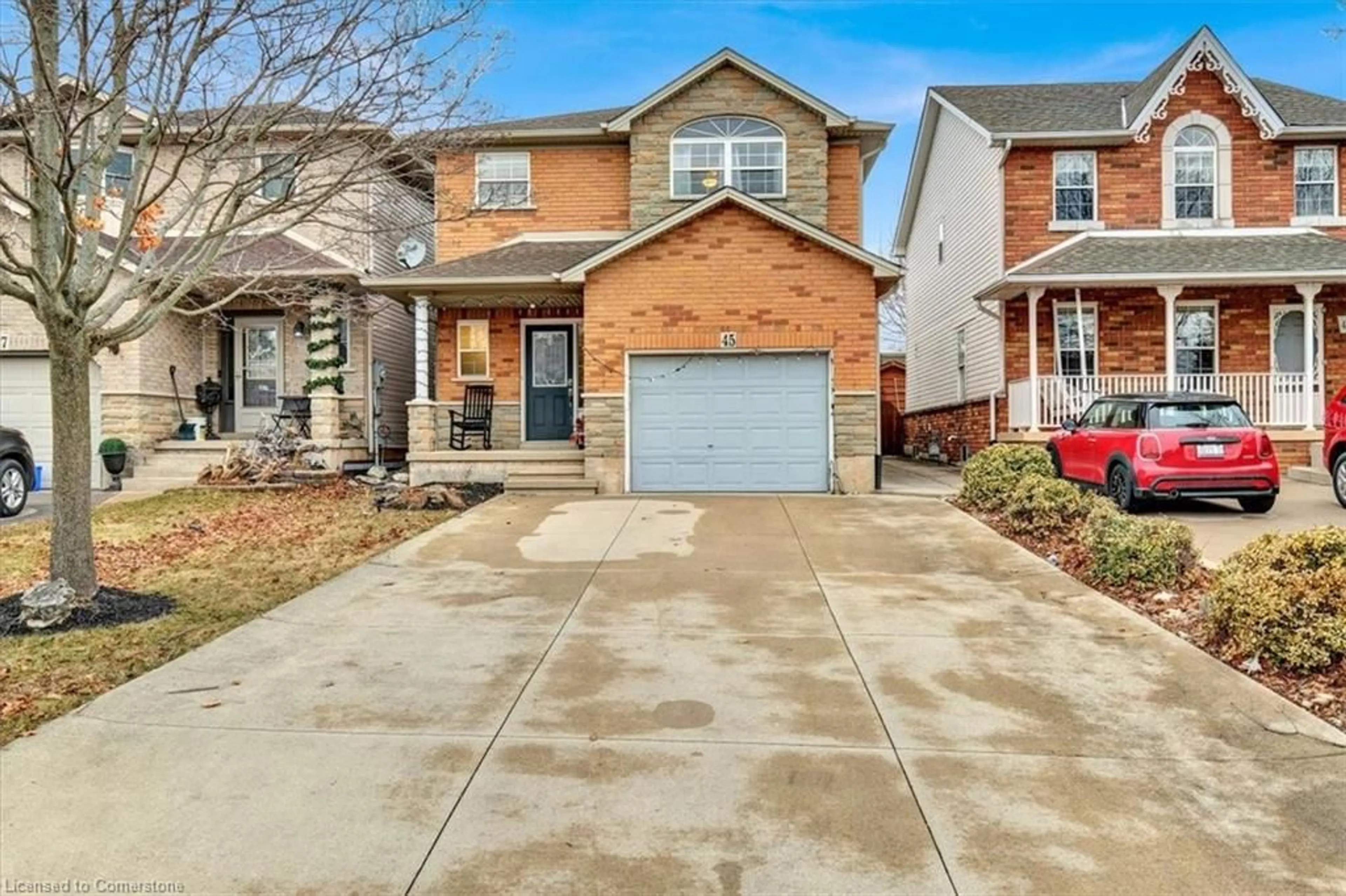 Home with brick exterior material, street for 45 Kendrick Crt, Hamilton Ontario L9G 5A4