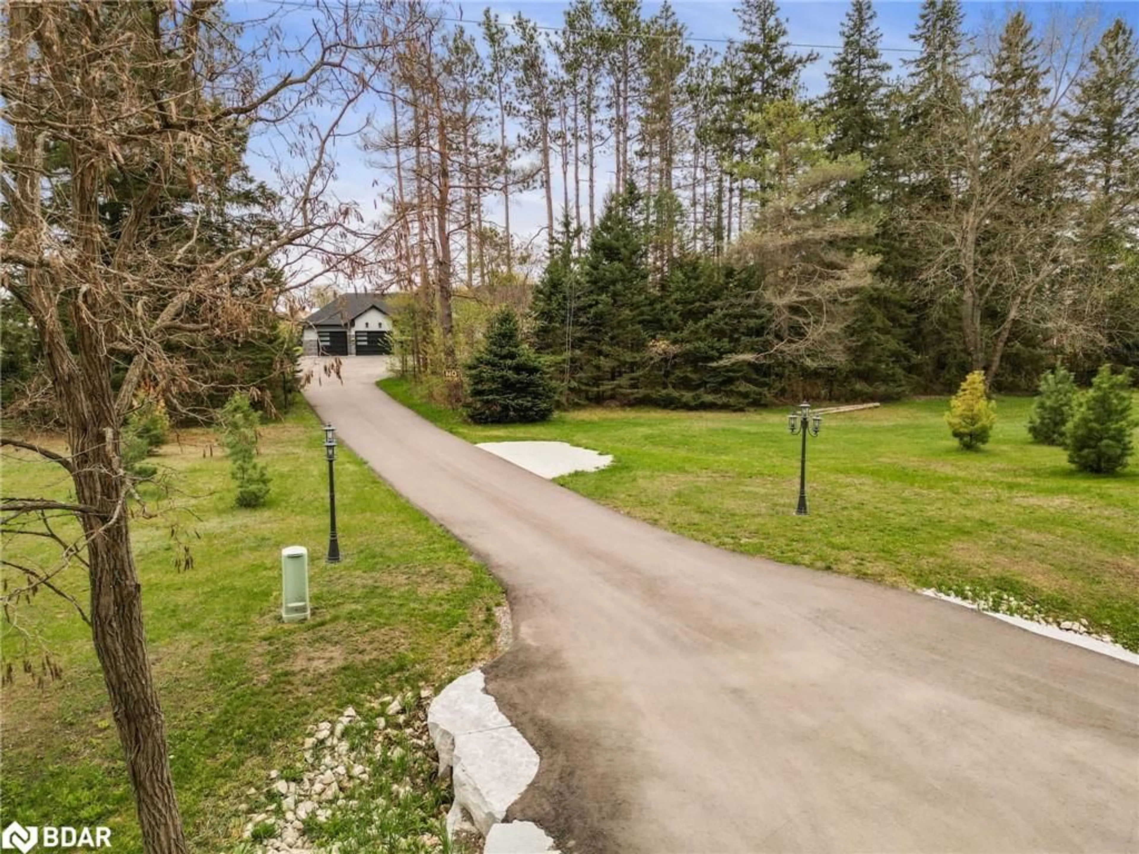 A pic from outside/outdoor area/front of a property/back of a property/a pic from drone, forest/trees view for 7028 Pine Plains Rd, Everett Ontario L0M 1J0