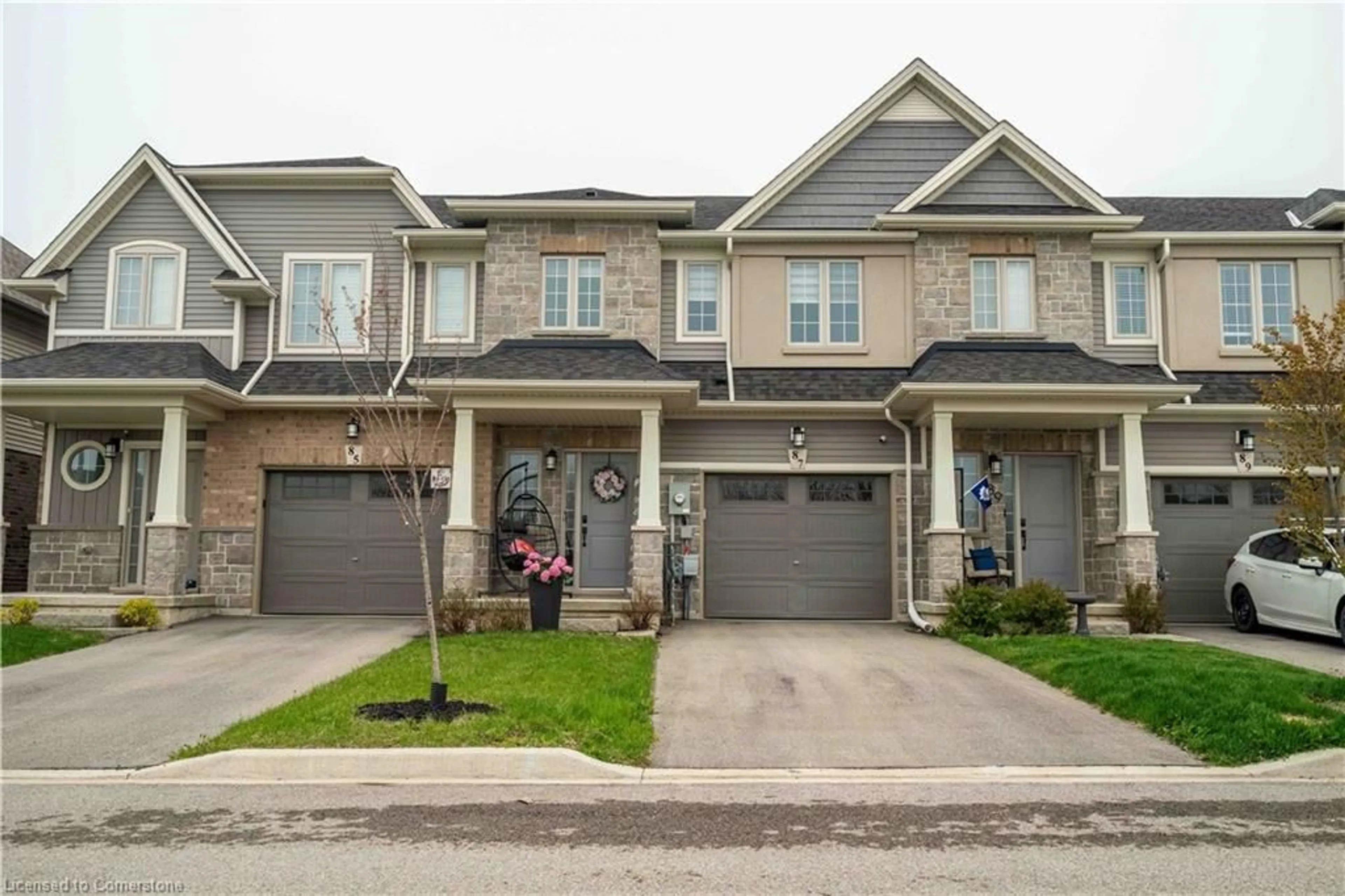 Home with brick exterior material, street for 87 Beasley Grove, Ancaster Ontario L9K 0J7