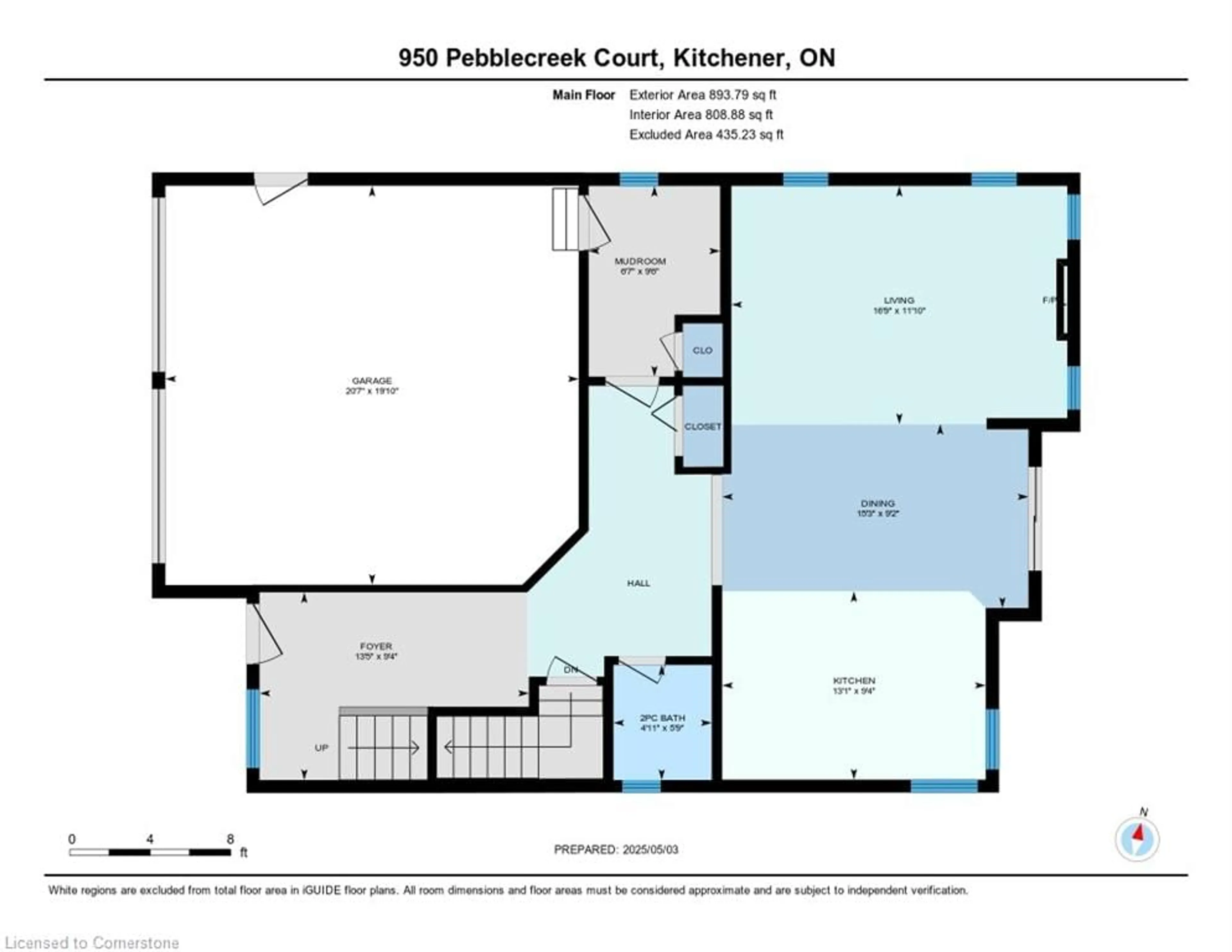 Floor plan for 950 Pebblecreek Crt, Kitchener Ontario N2A 0C5