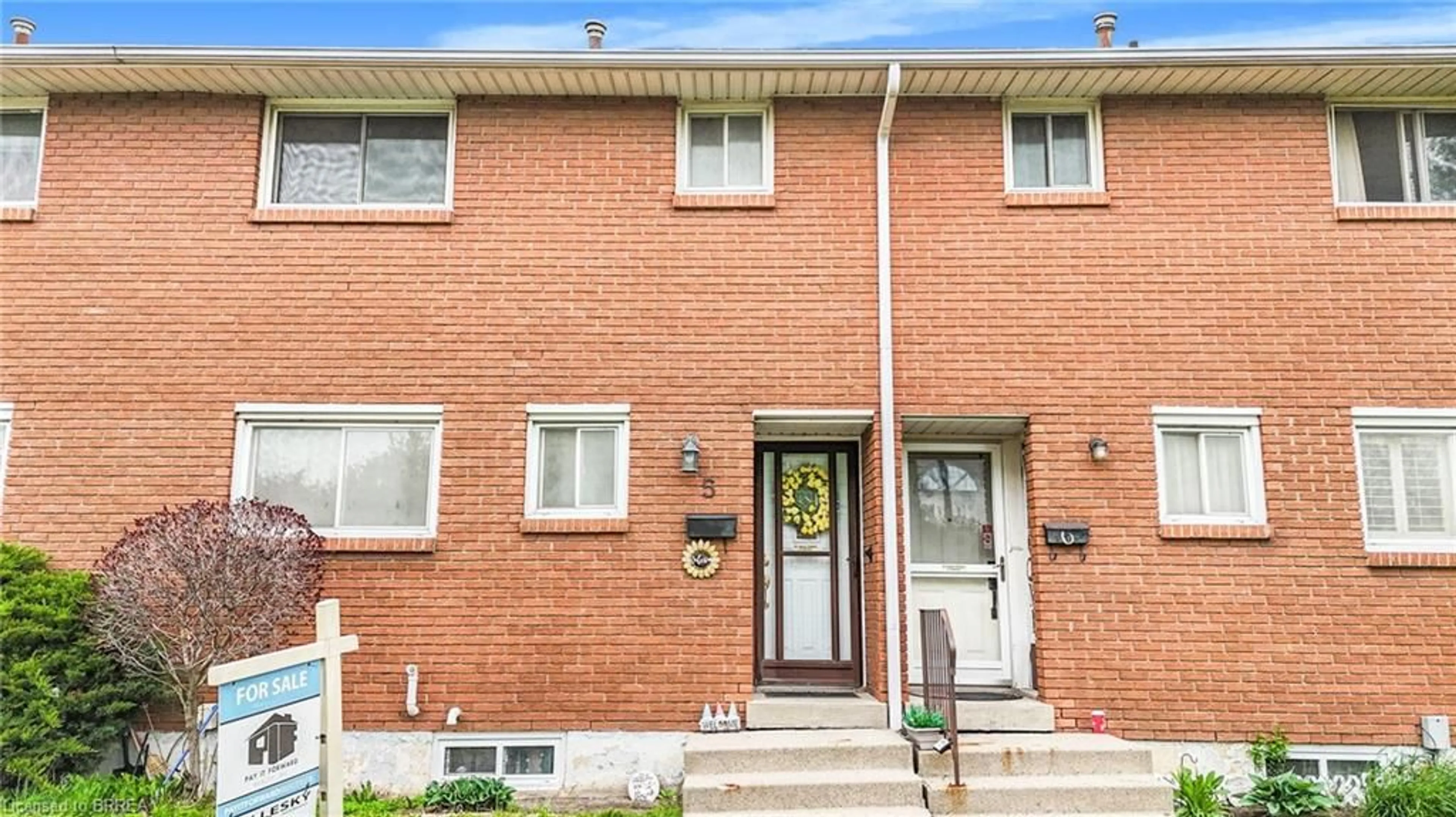 Home with brick exterior material, street for 161 Berkindale Dr #5, Hamilton Ontario L8E 1M6