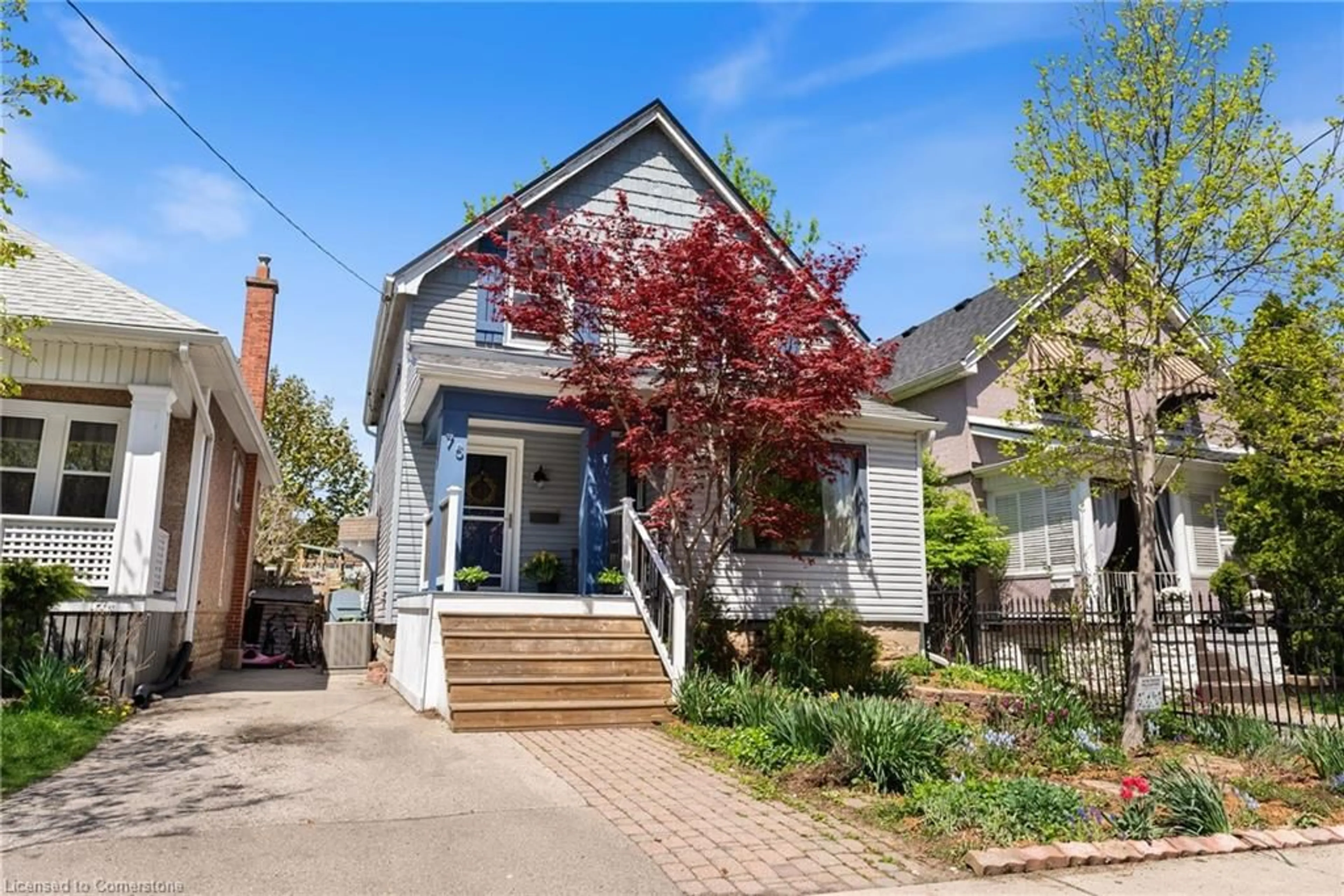Home with brick exterior material, street for 75 London St, Hamilton Ontario L8H 4B4
