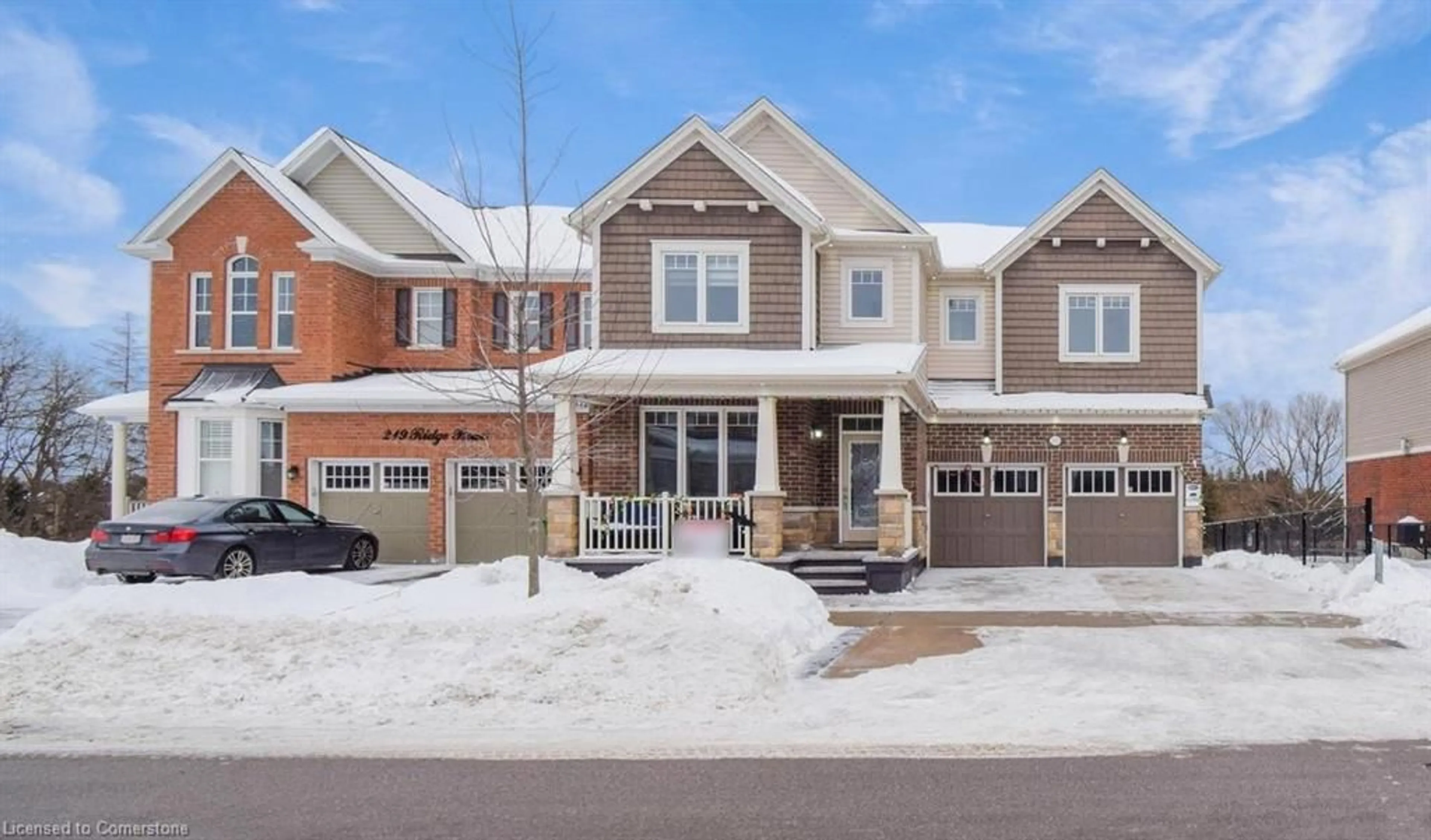 Home with brick exterior material, street for 215 Ridge Rd, Cambridge Ontario N3E 0C2