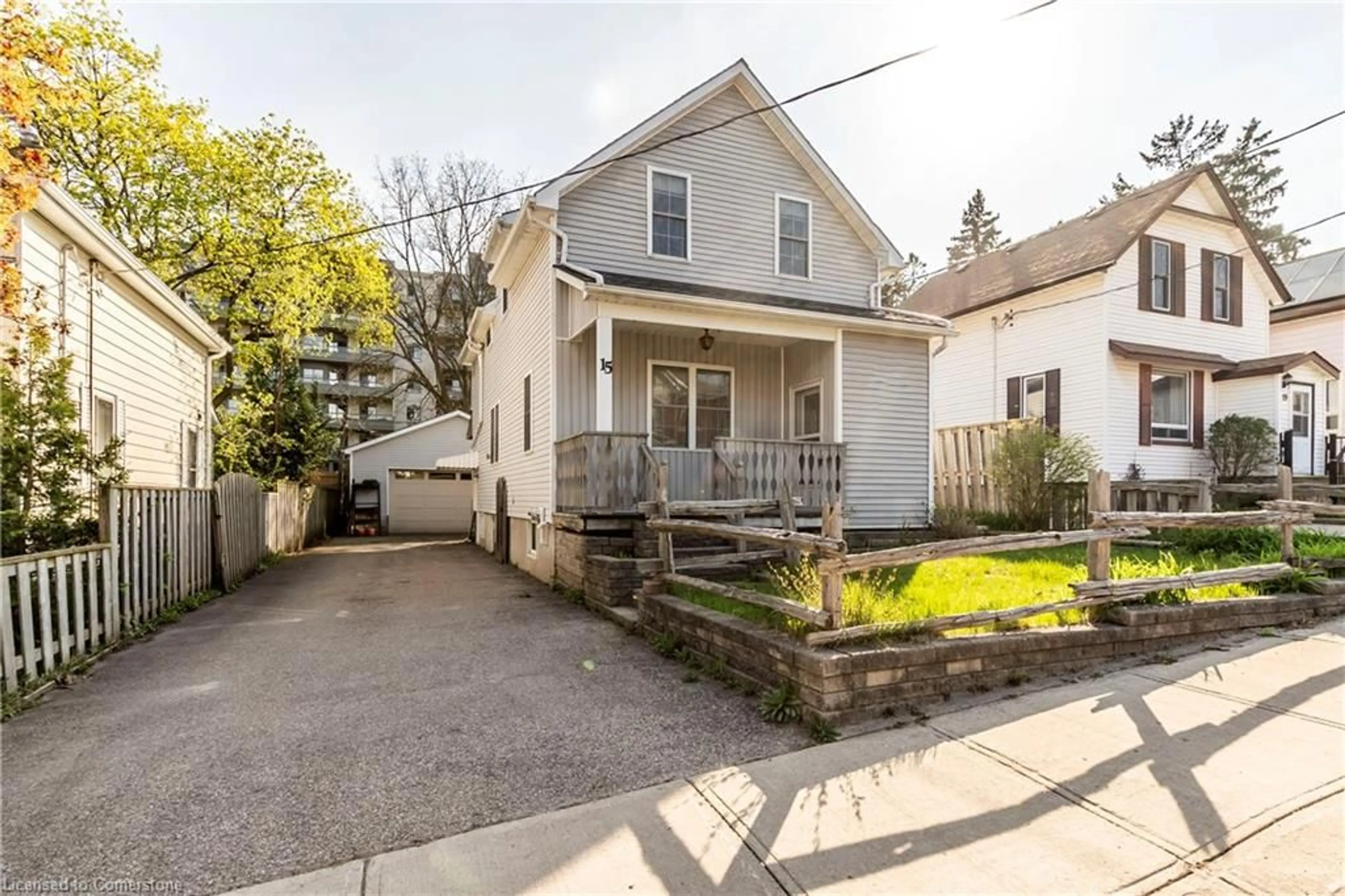 A pic from outside/outdoor area/front of a property/back of a property/a pic from drone, street for 15 Henry St, Kitchener Ontario N2G 1P4