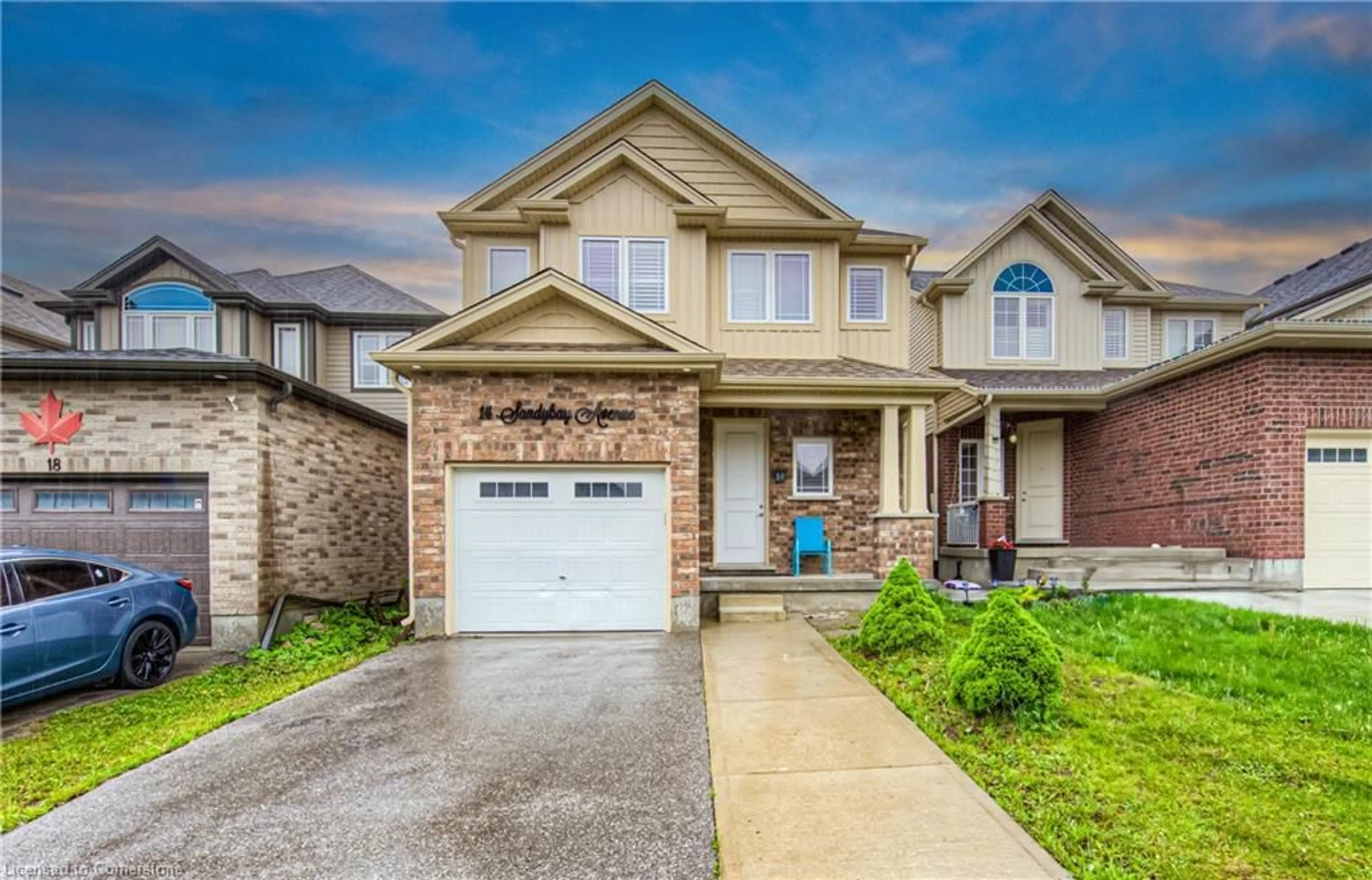 Home with brick exterior material, street for 14 Sandybay Ave, Kitchener Ontario N2A 0H7