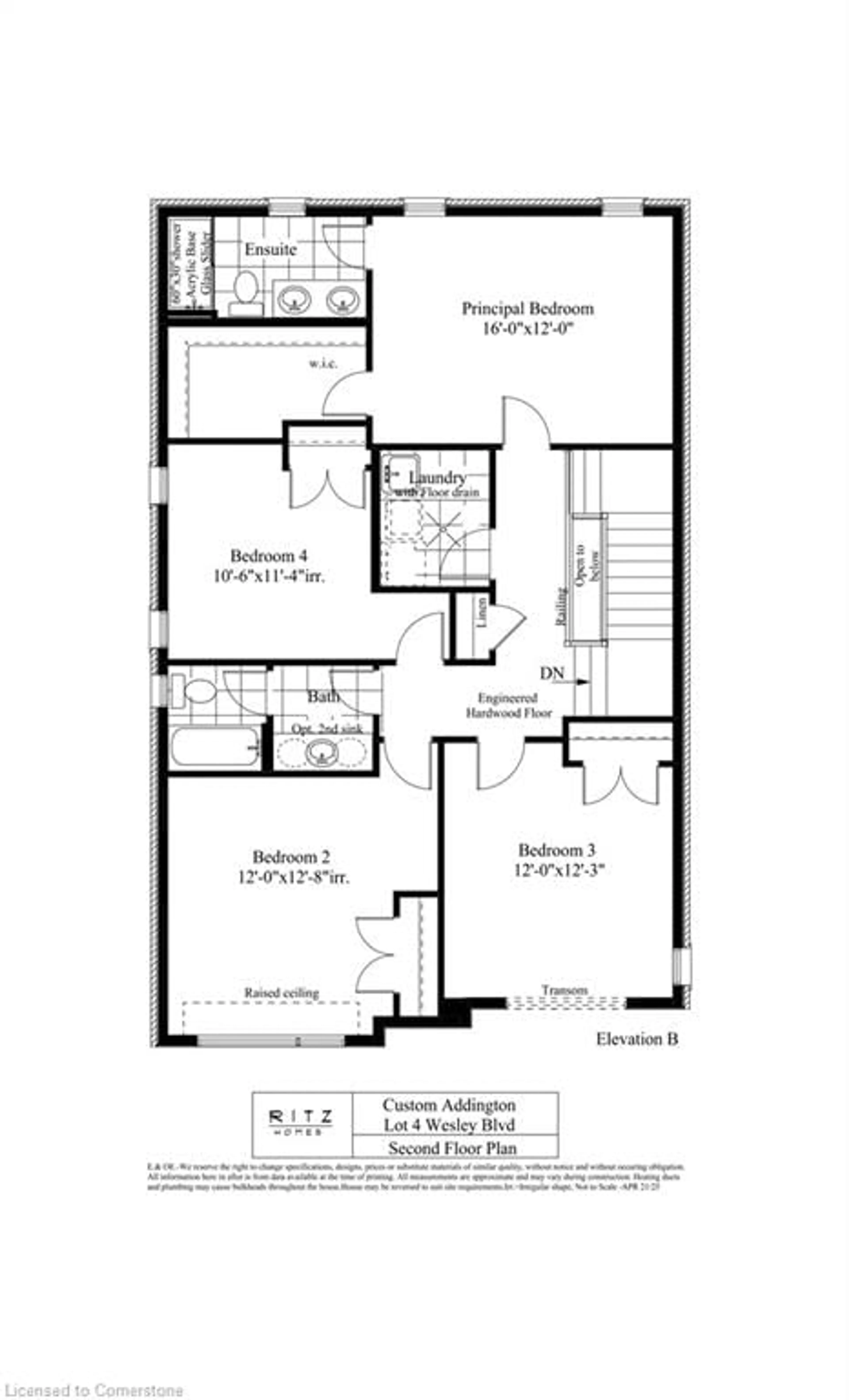 Floor plan for LT 4 Wesley Blvd, Cambridge Ontario N1T 0C6