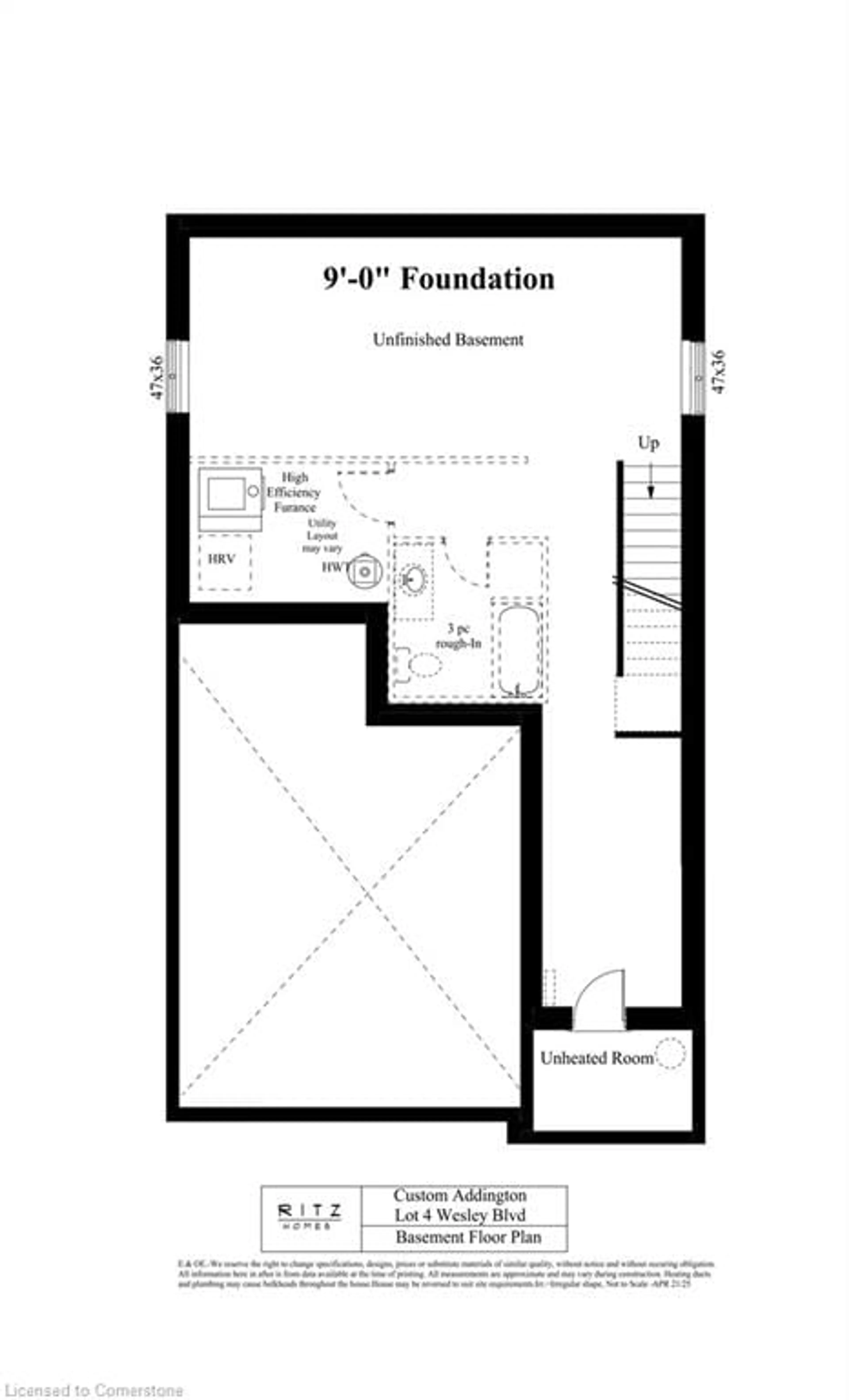 Floor plan for LT 4 Wesley Blvd, Cambridge Ontario N1T 0C6
