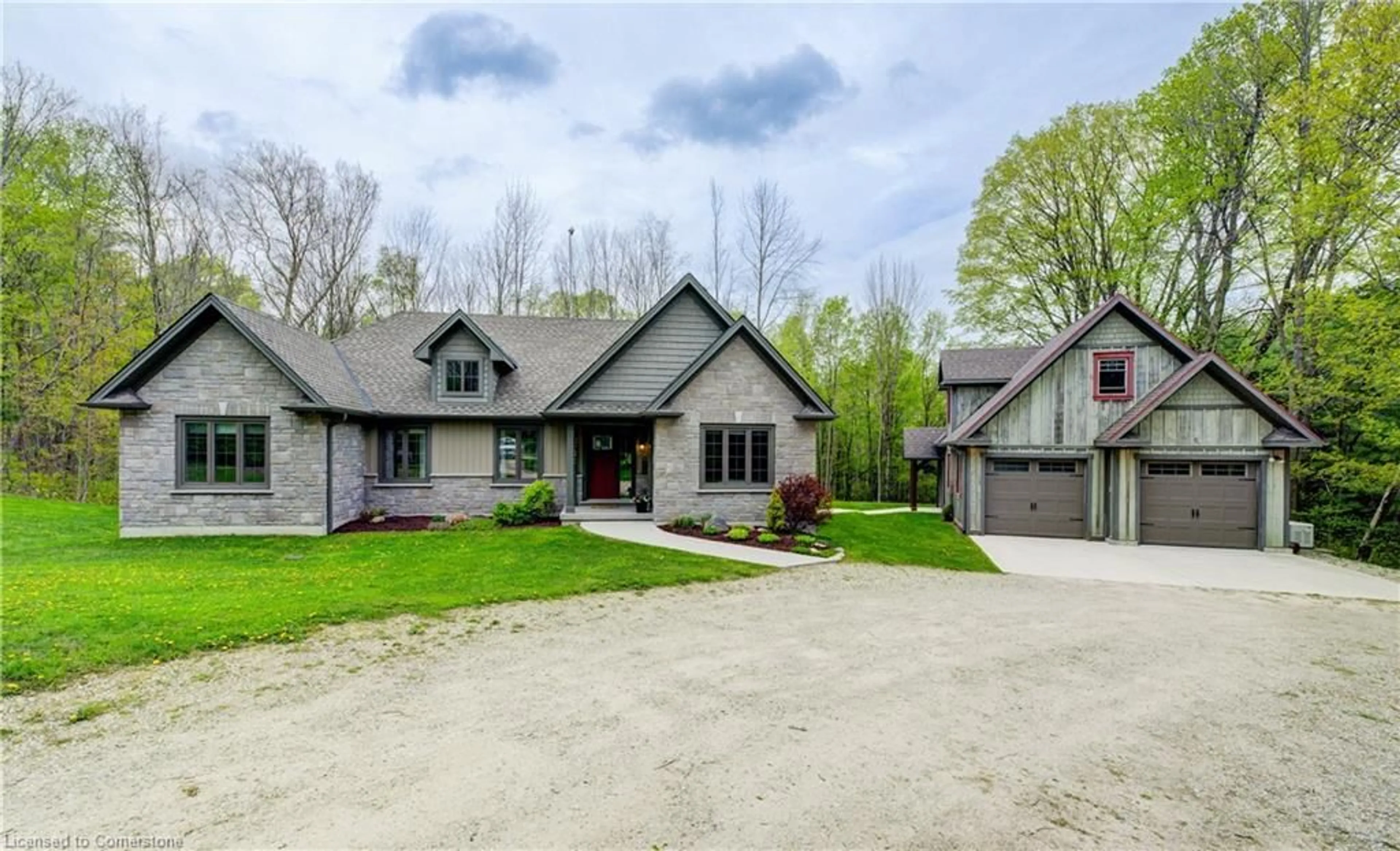 A pic from outside/outdoor area/front of a property/back of a property/a pic from drone, street for 9590 O'dwyers Rd, Mount Forest Ontario N0G 1Z0