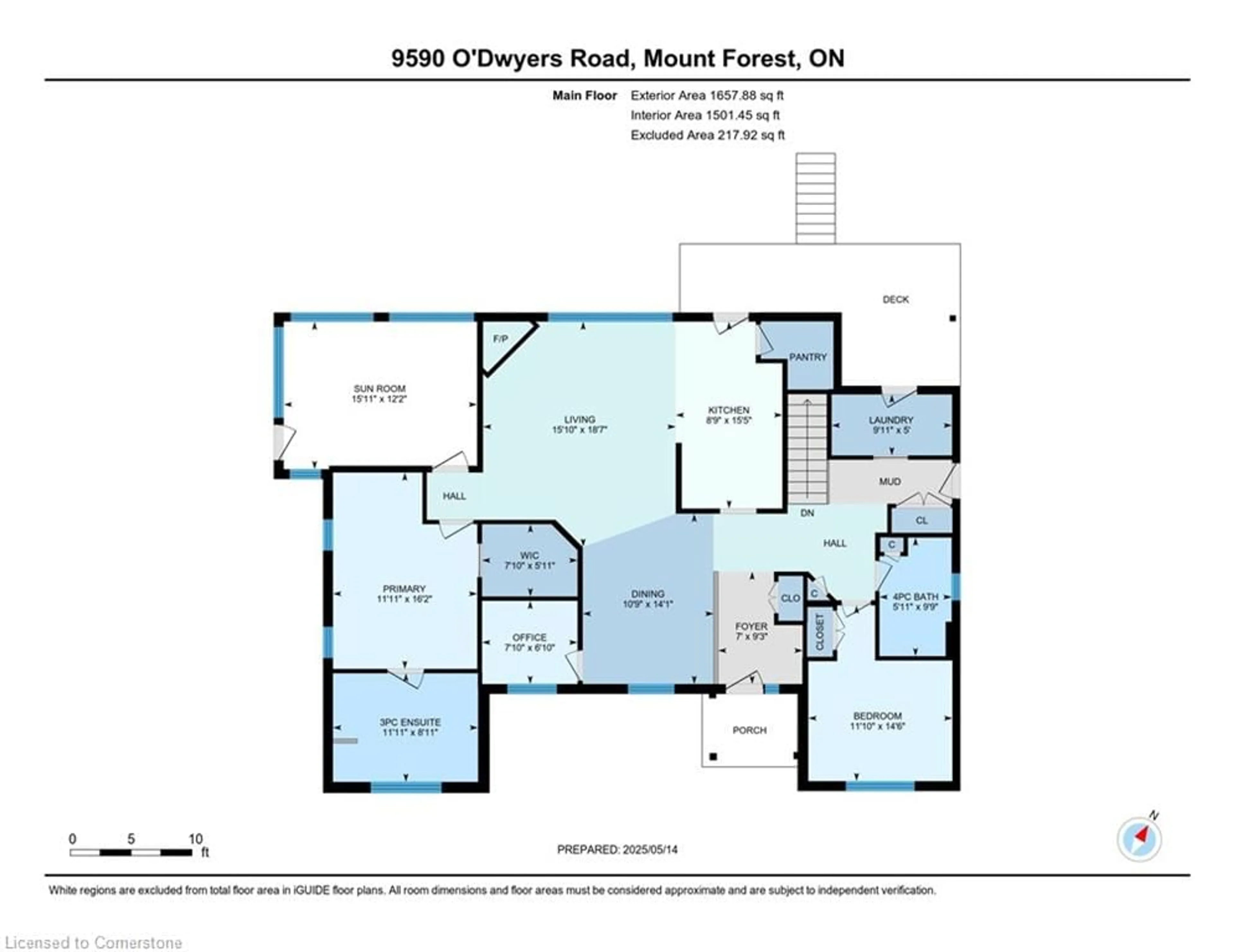 Floor plan for 9590 O'dwyers Rd, Mount Forest Ontario N0G 1Z0