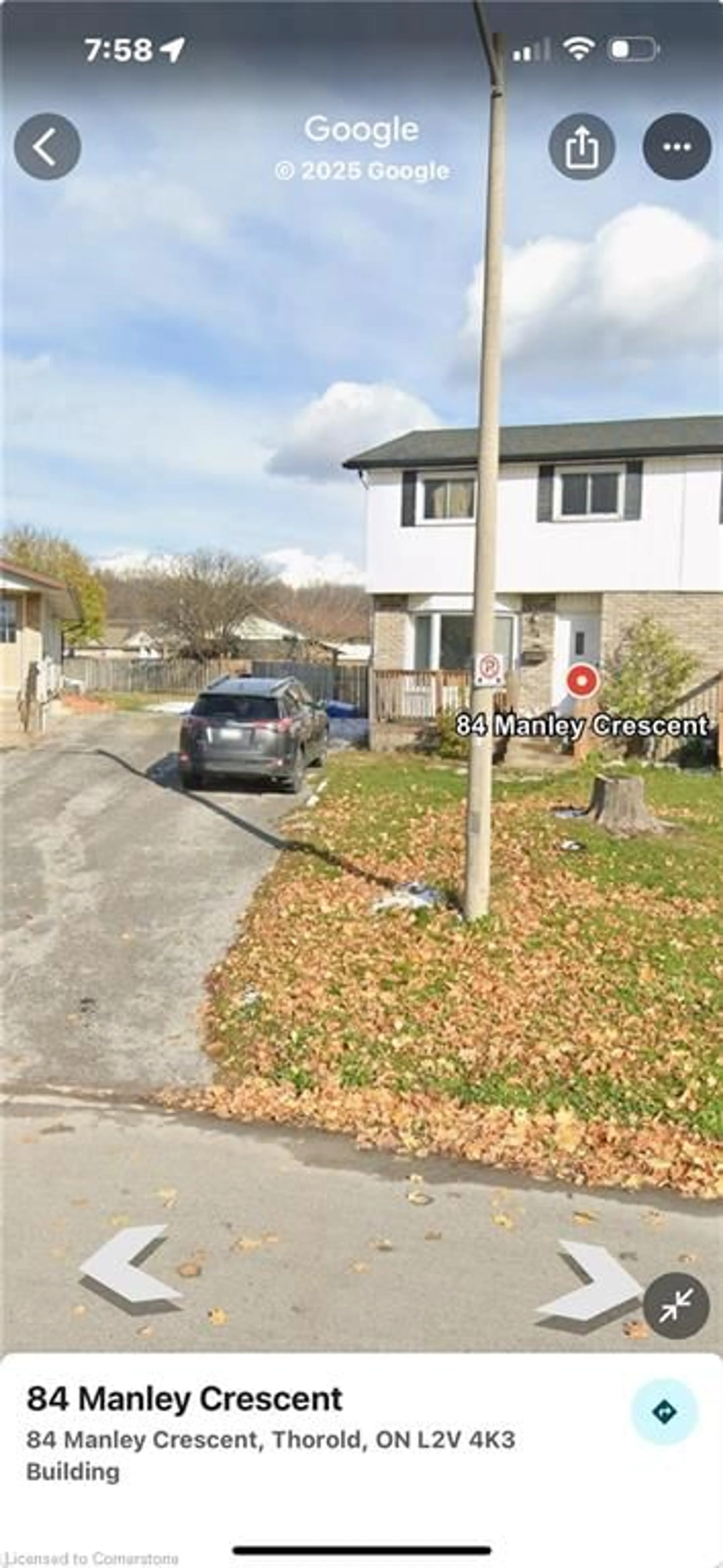 A pic from outside/outdoor area/front of a property/back of a property/a pic from drone, street for 84 Manley Cres, Thorold Ontario L2V 4K3