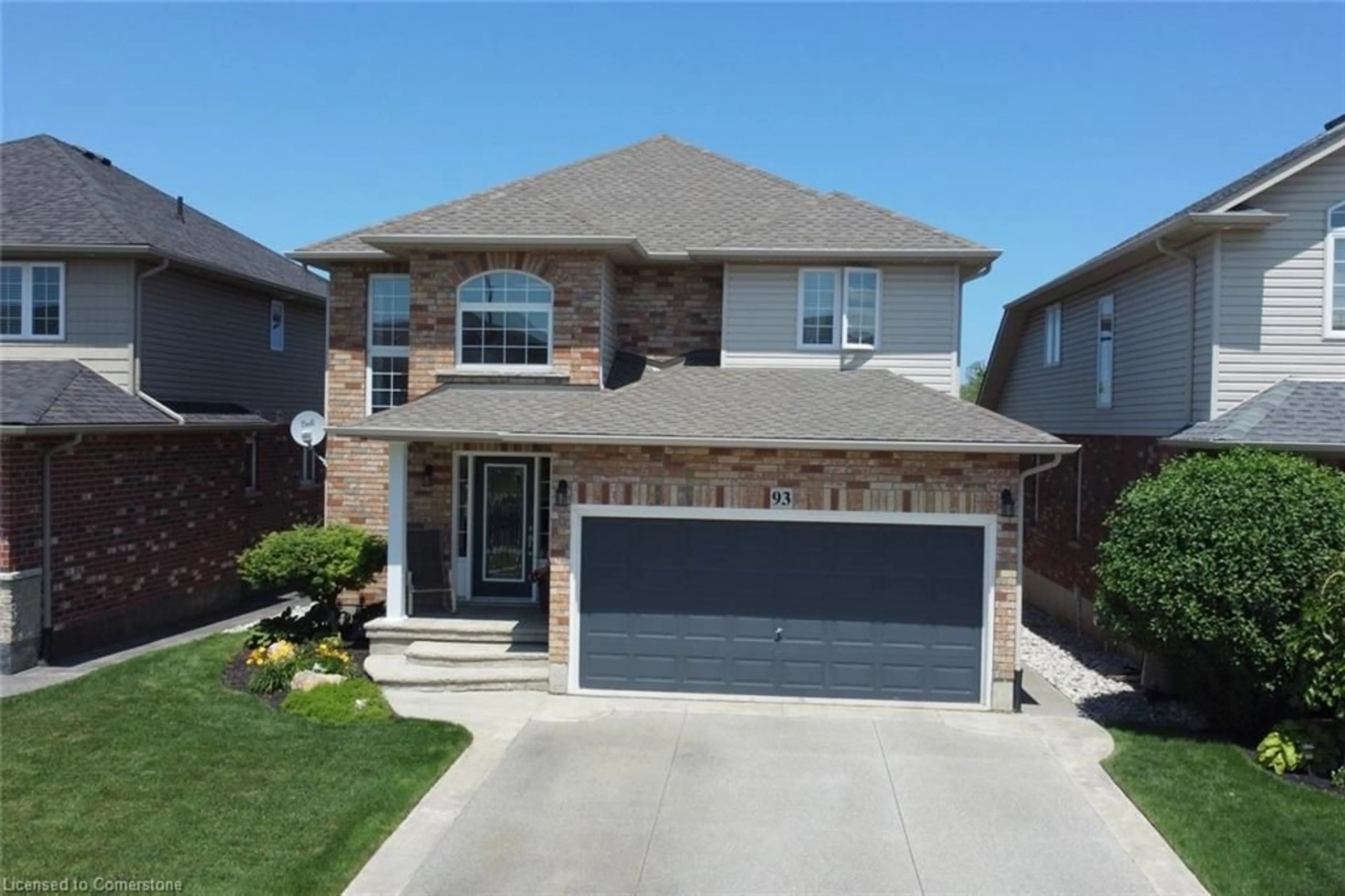 Home with brick exterior material, street for 93 Whitefish Cres, Stoney Creek Ontario L8E 0A6
