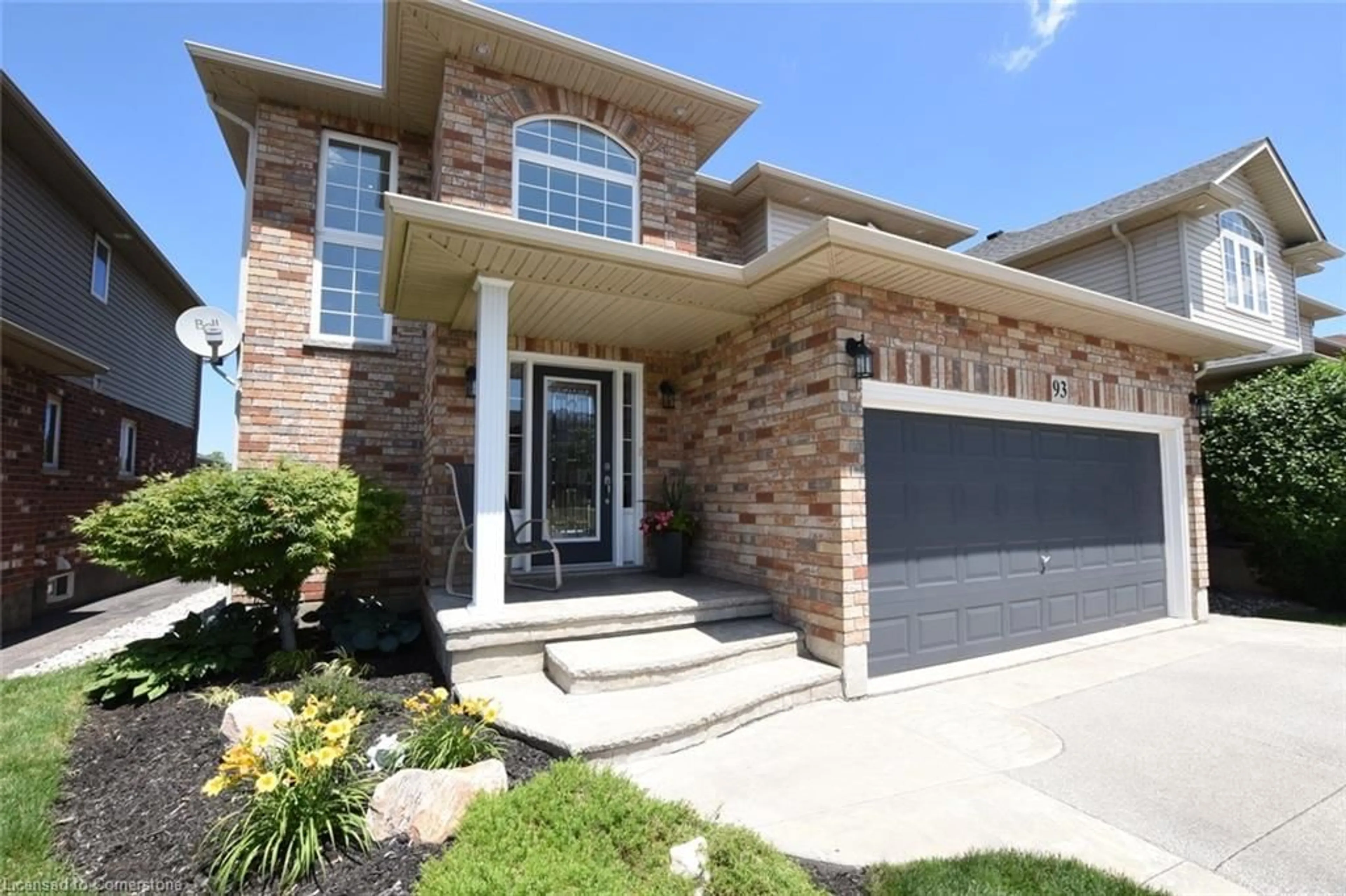 Home with brick exterior material, street for 93 Whitefish Cres, Stoney Creek Ontario L8E 0A6