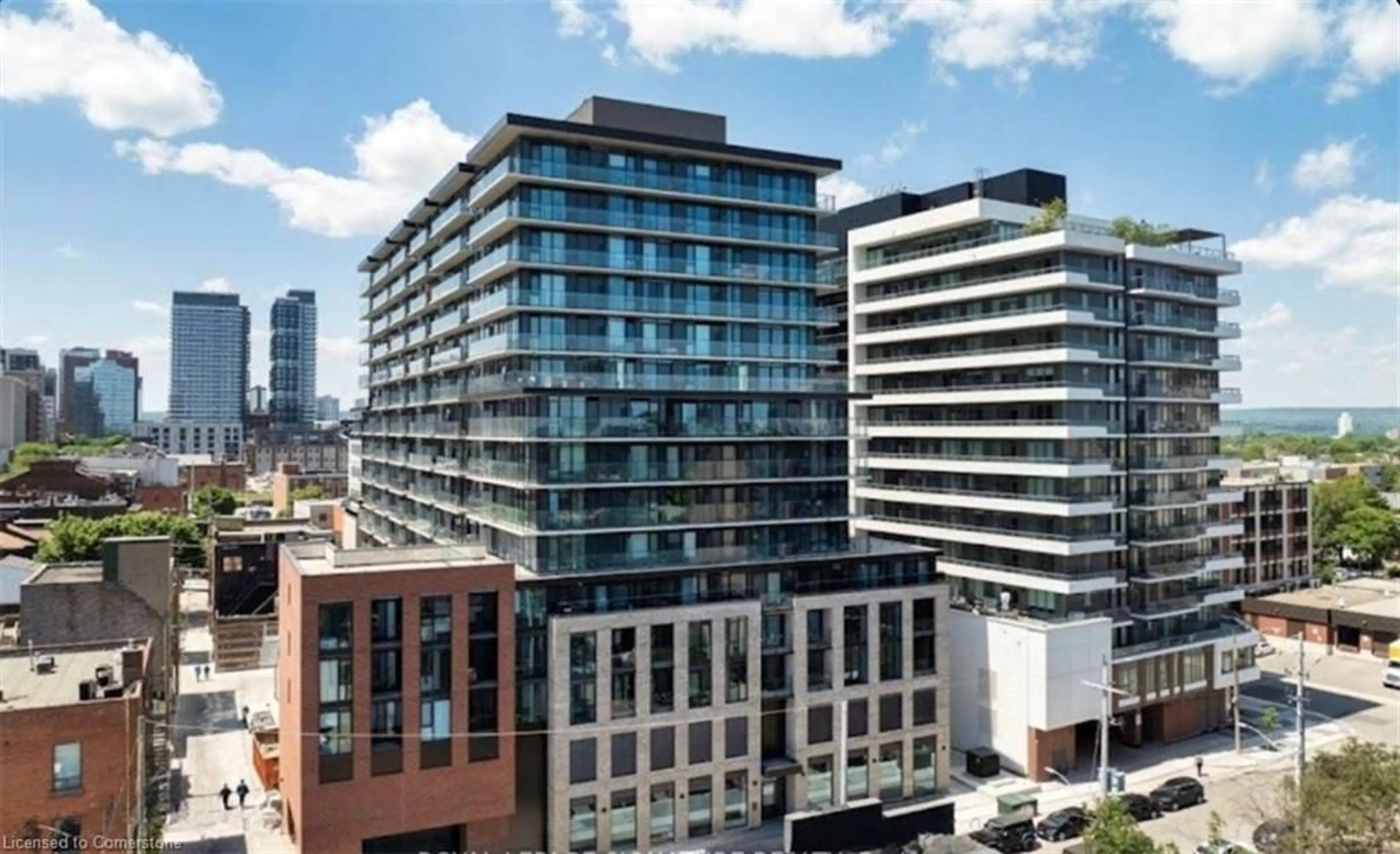 A pic from outside/outdoor area/front of a property/back of a property/a pic from drone, city buildings view from balcony for 1 Jarvis St #720, Hamilton Ontario L8R 3J2