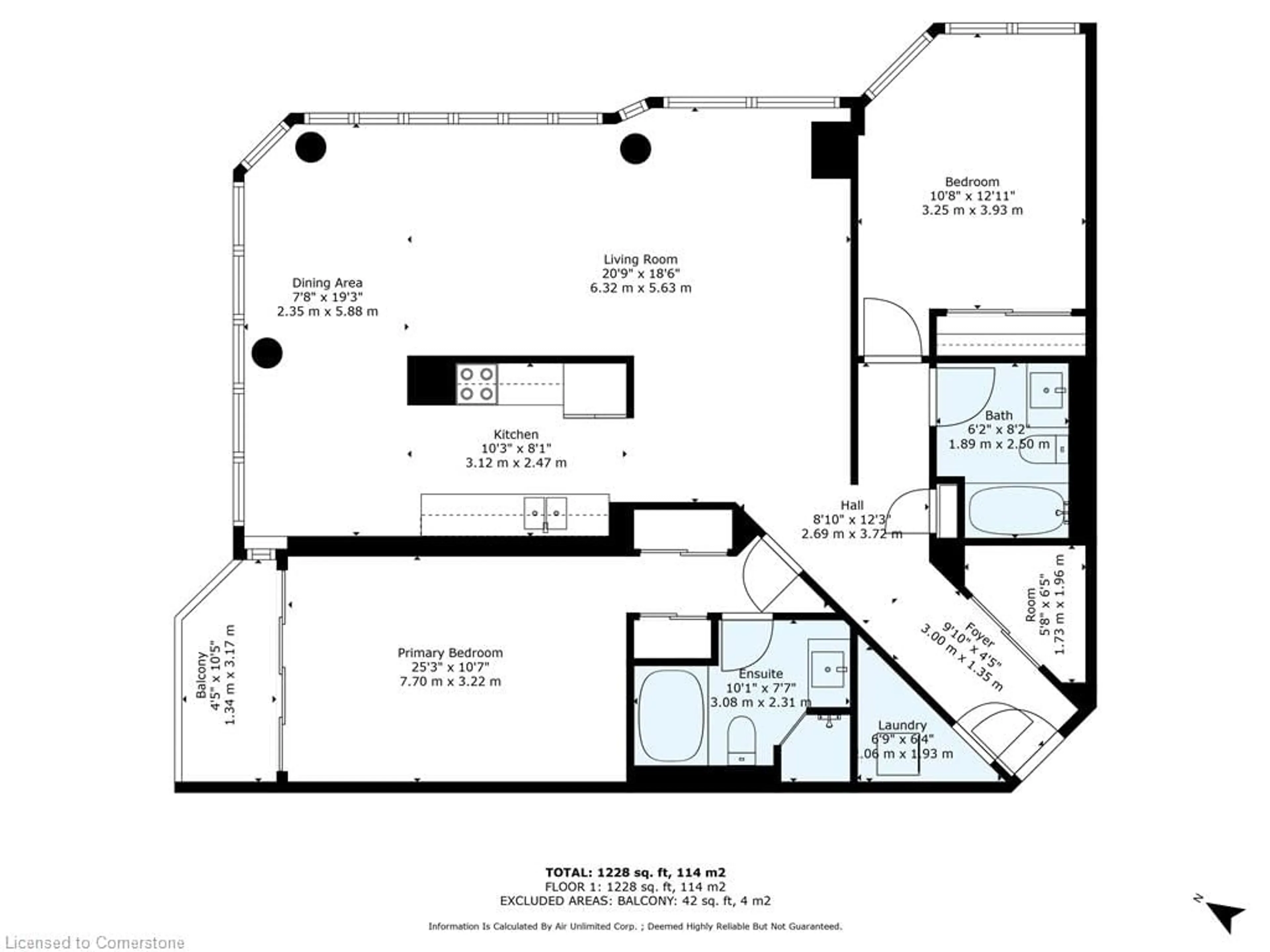 Floor plan for 1 Rowntree Rd #215, Toronto Ontario M9V 5G7