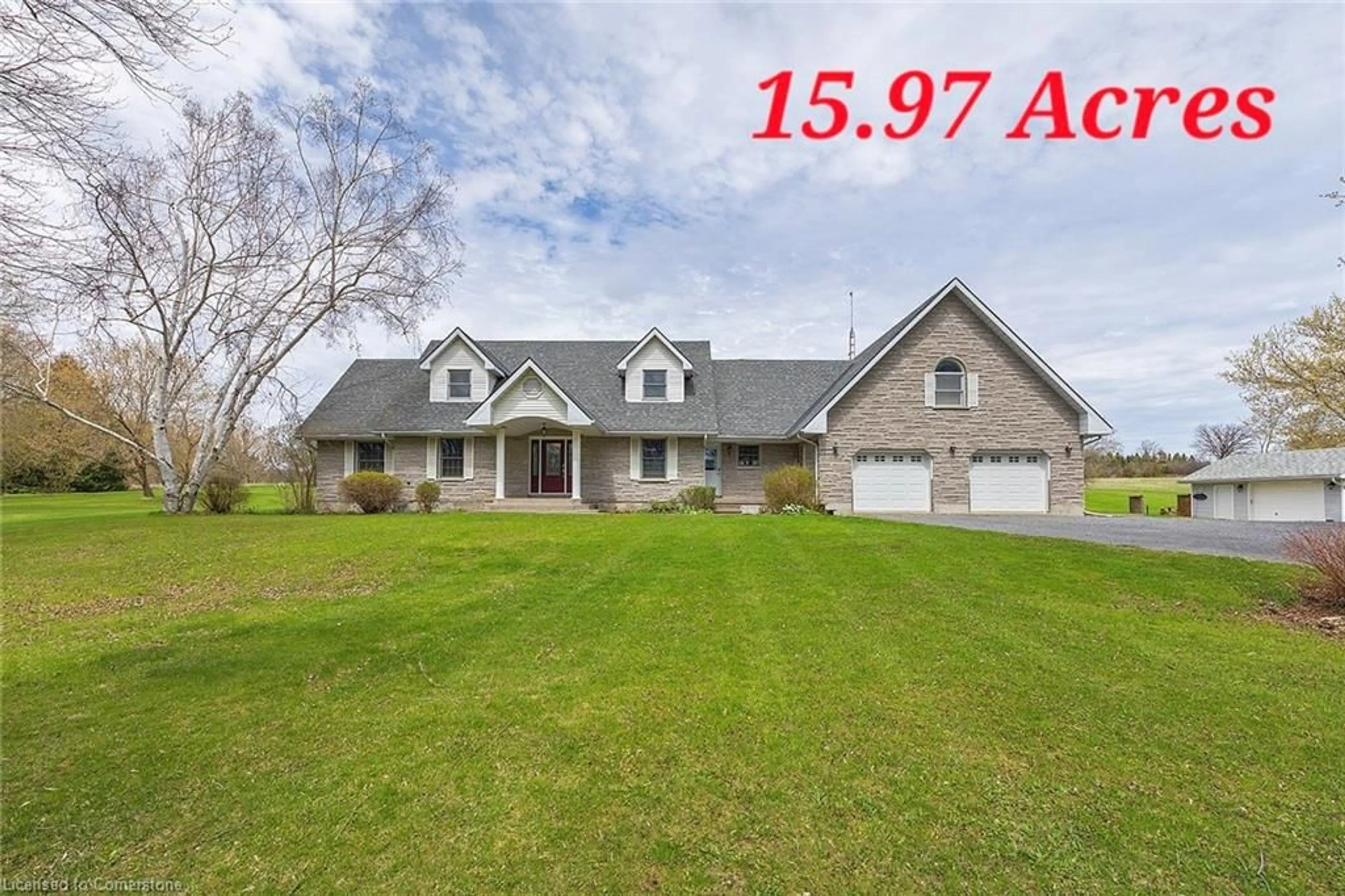 A pic from outside/outdoor area/front of a property/back of a property/a pic from drone, street for 7349 County Rd 2, Napanee Ontario K7R 3K6