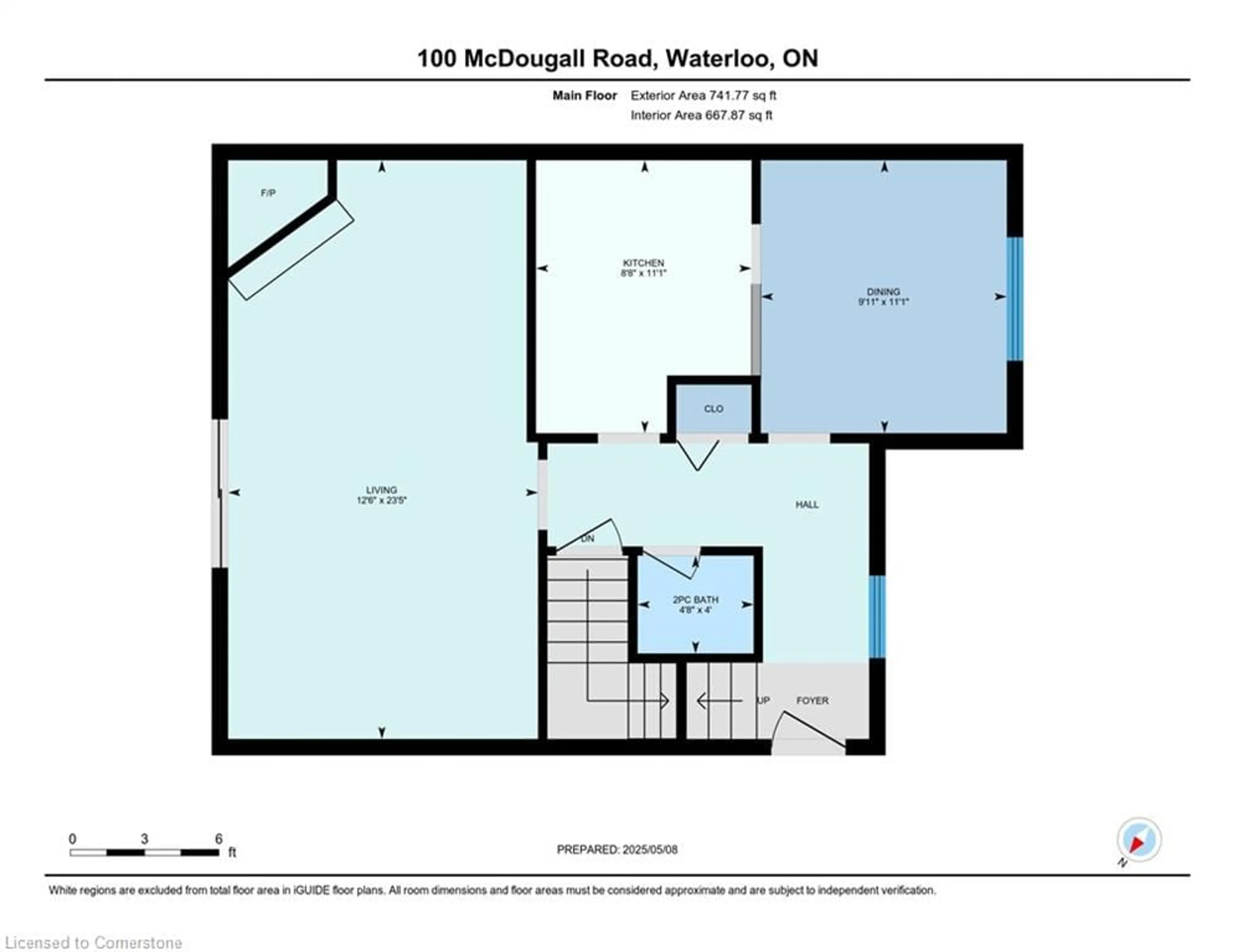 Floor plan for 100 Mcdougall Rd #5, Waterloo Ontario N2L 5C5