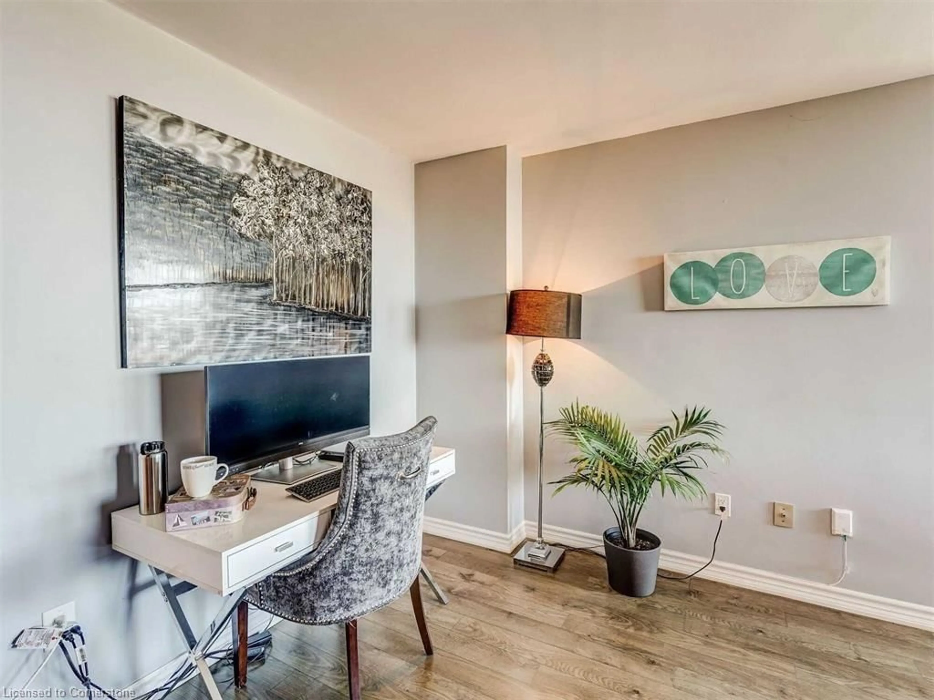 Living room with furniture, wood/laminate floor for 135 Antibes Dr #1201, Toronto Ontario M2R 2Z1