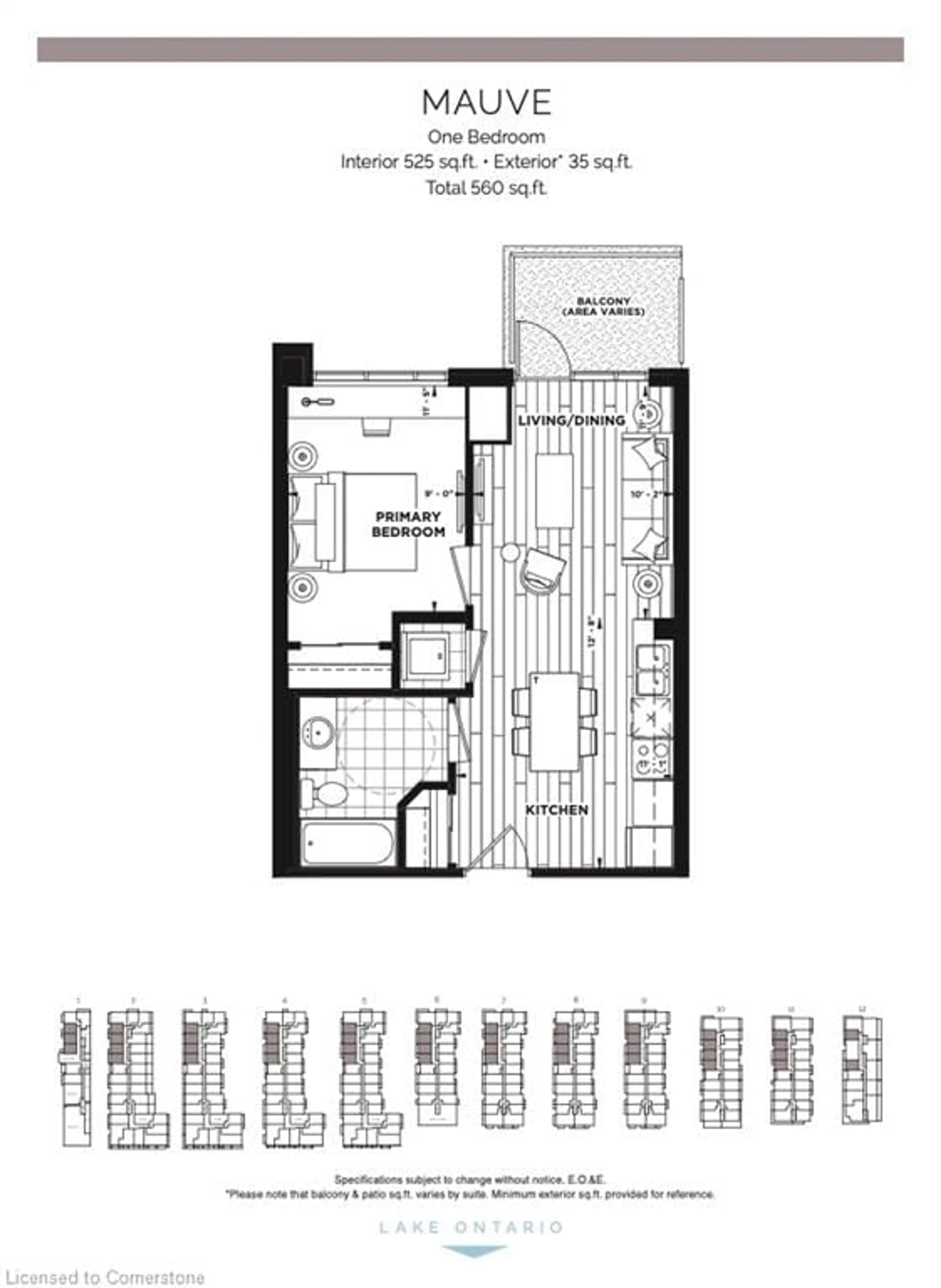 Floor plan for 461 Green Rd #104, Stoney Creek Ontario L8E 5B4