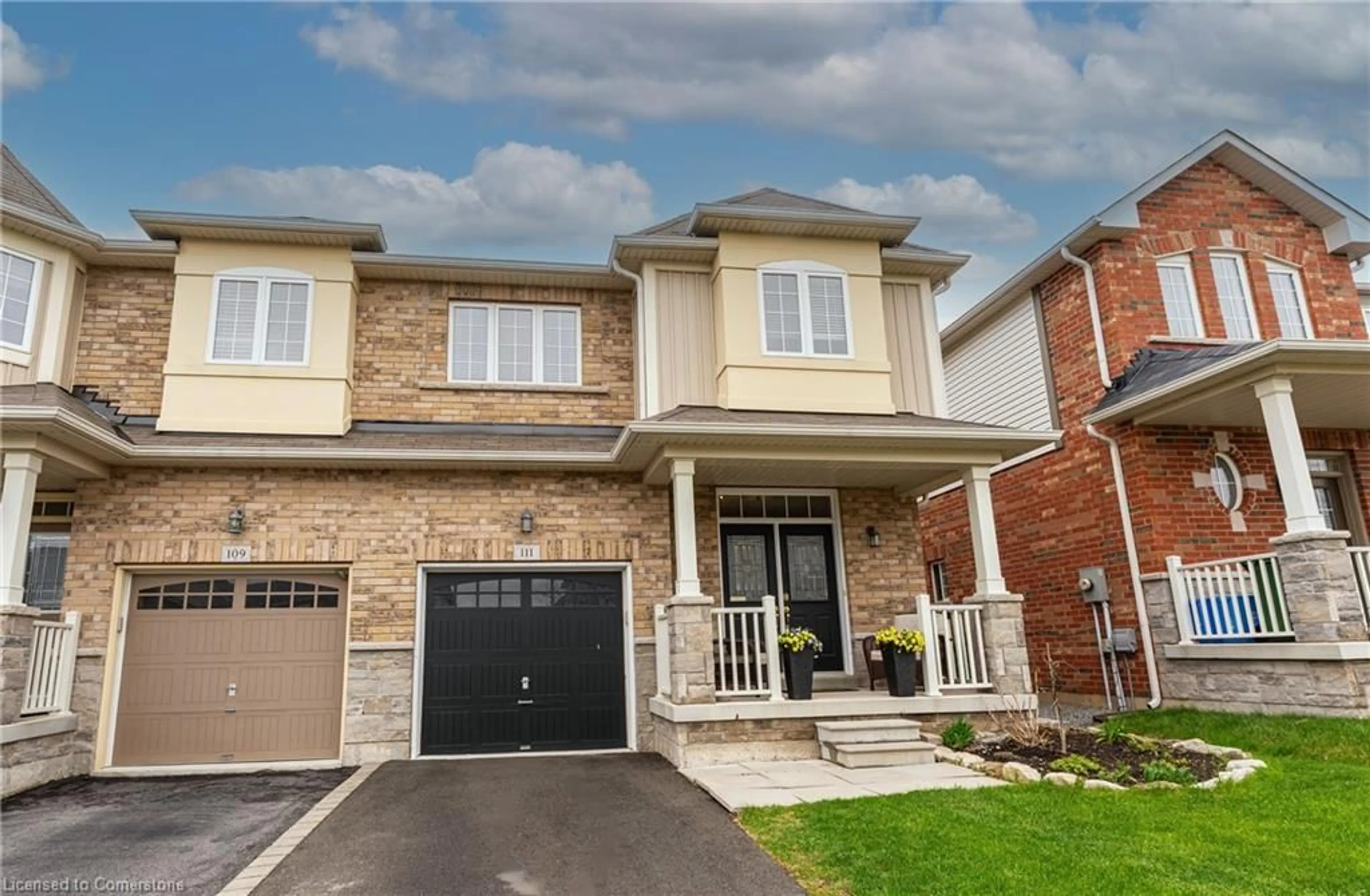 Home with brick exterior material, street for 111 Bousfield Rise, Hamilton Ontario L8B 0T4