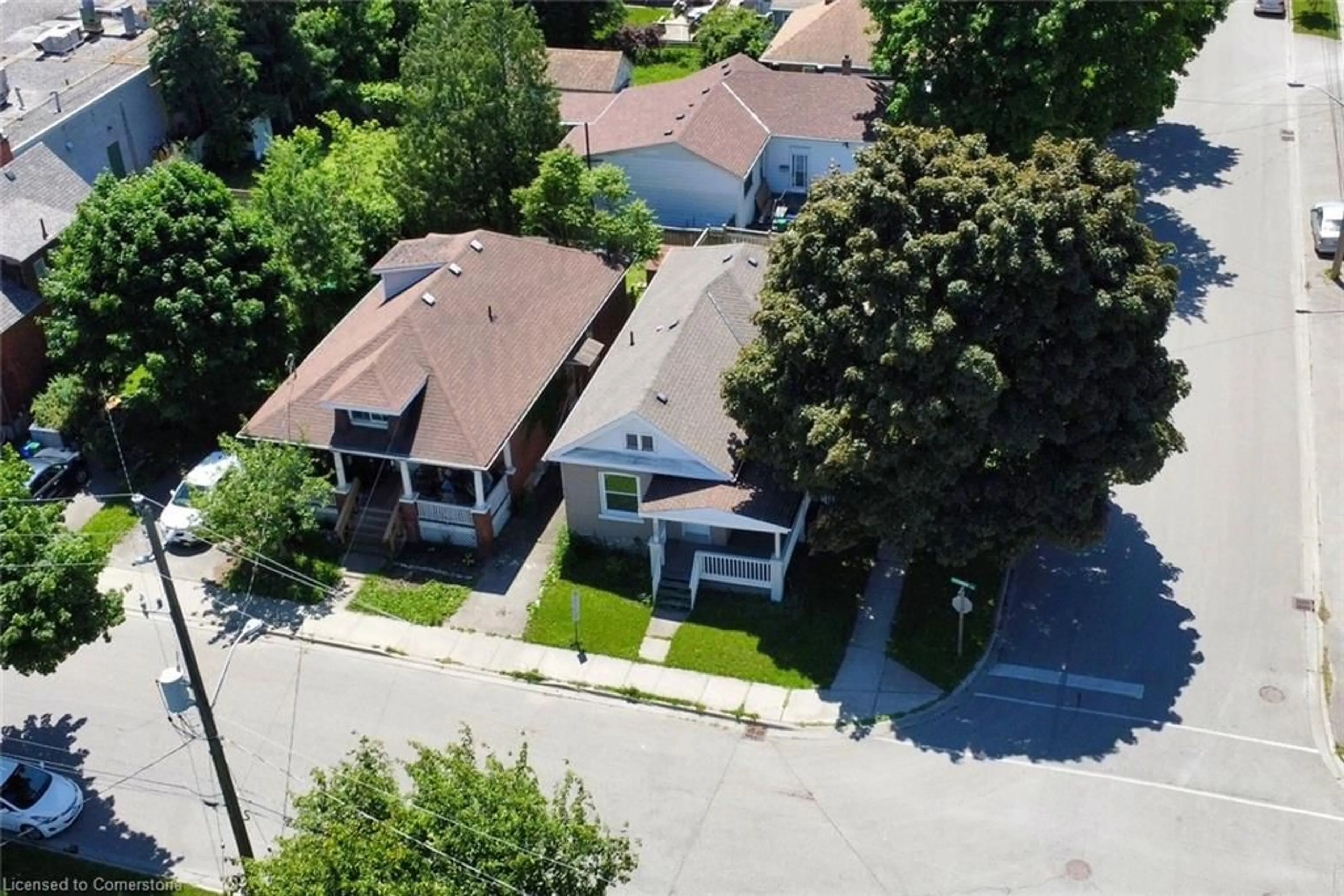 A pic from outside/outdoor area/front of a property/back of a property/a pic from drone, street for 105 Catharine Ave, Brantford Ontario N3T 1Y1