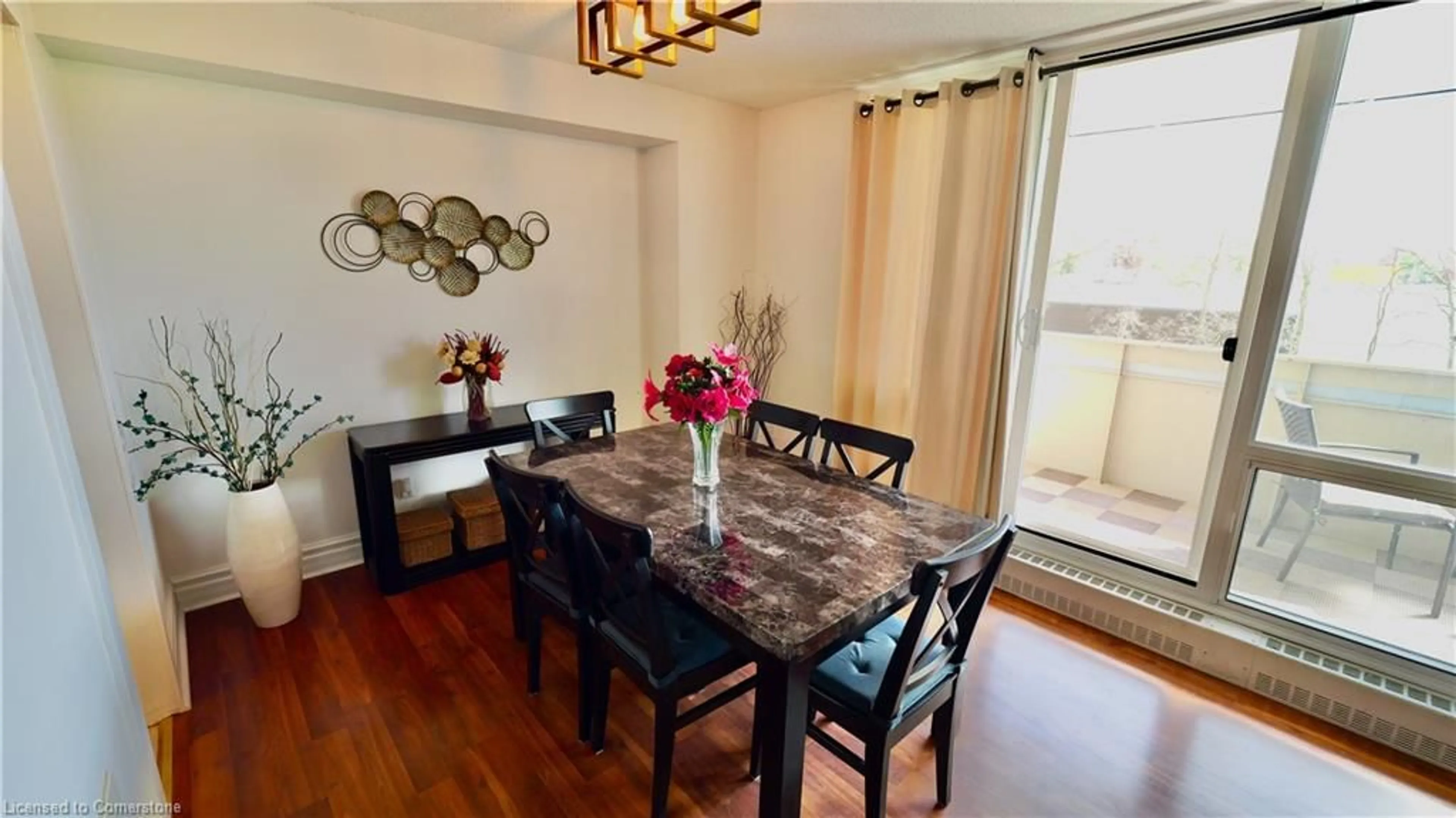 Dining room, wood/laminate floor for 225 Harvard Pl #603, Waterloo Ontario N2J 4H4