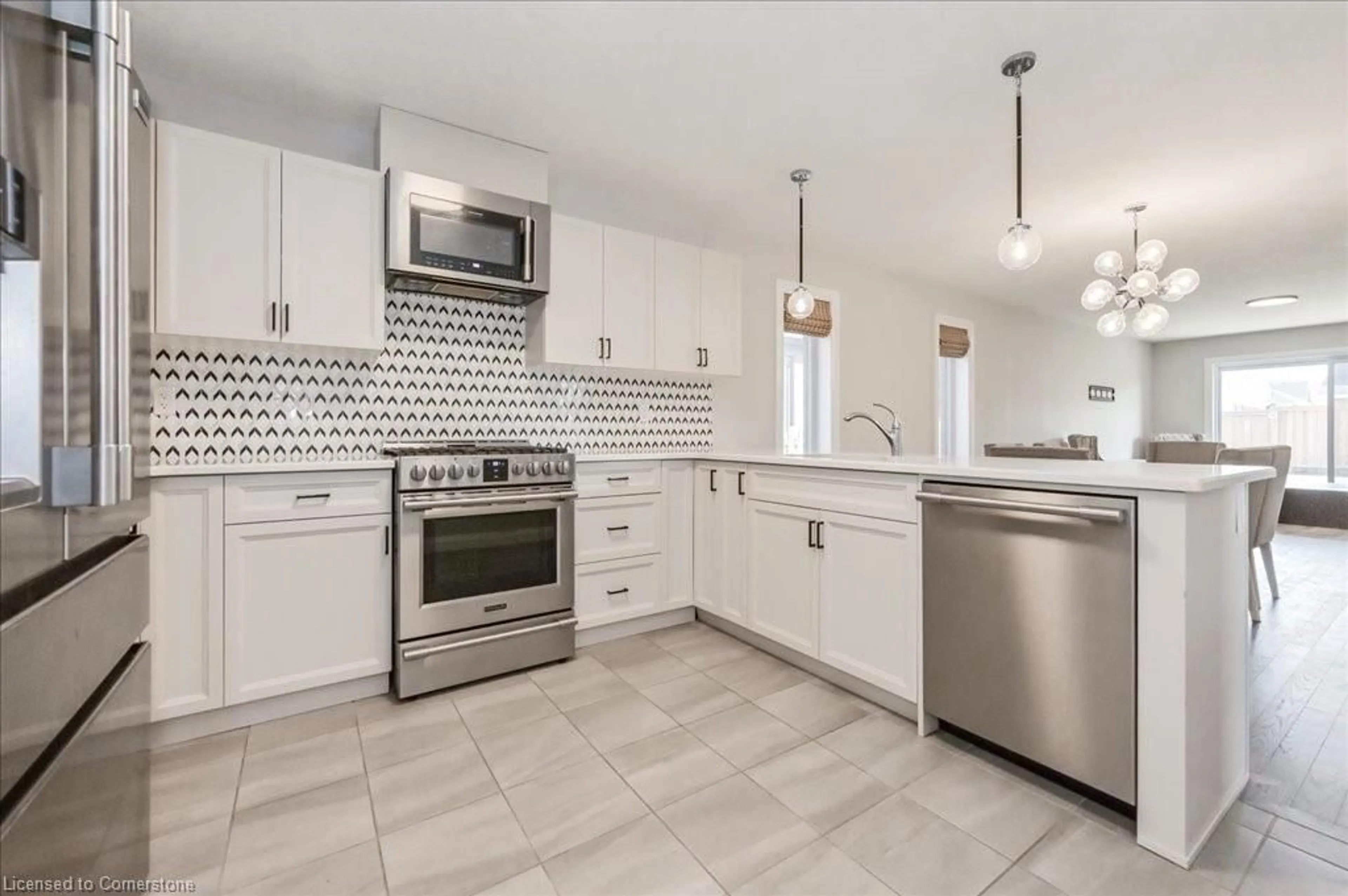 Open concept kitchen, ceramic/tile floor for 59 York St, Elora Ontario N0B 1S0