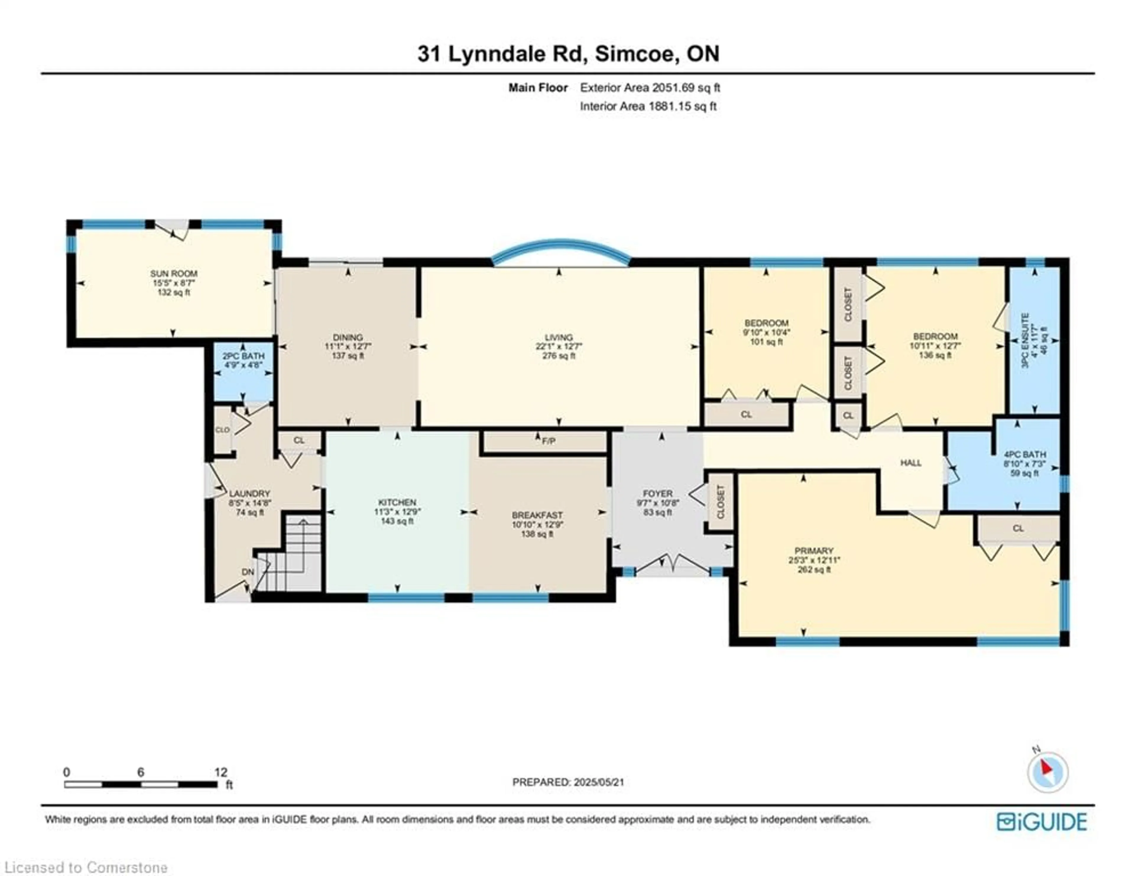 Floor plan for 31 Lynndale Rd, Simcoe Ontario N3Y 1Z7
