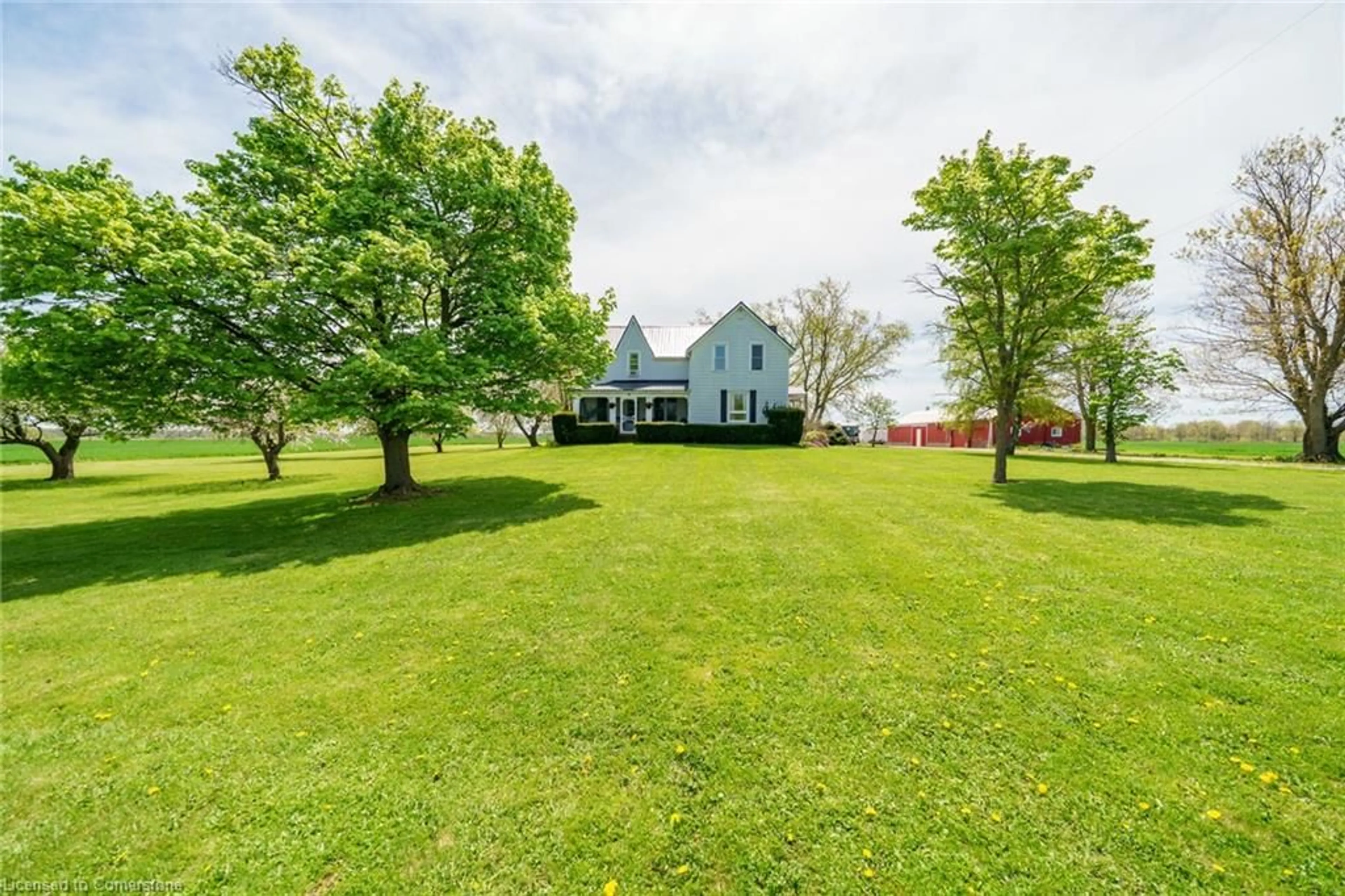A pic from outside/outdoor area/front of a property/back of a property/a pic from drone, water/lake/river/ocean view for 5780 Highway 3, Cayuga Ontario N0A 1E0