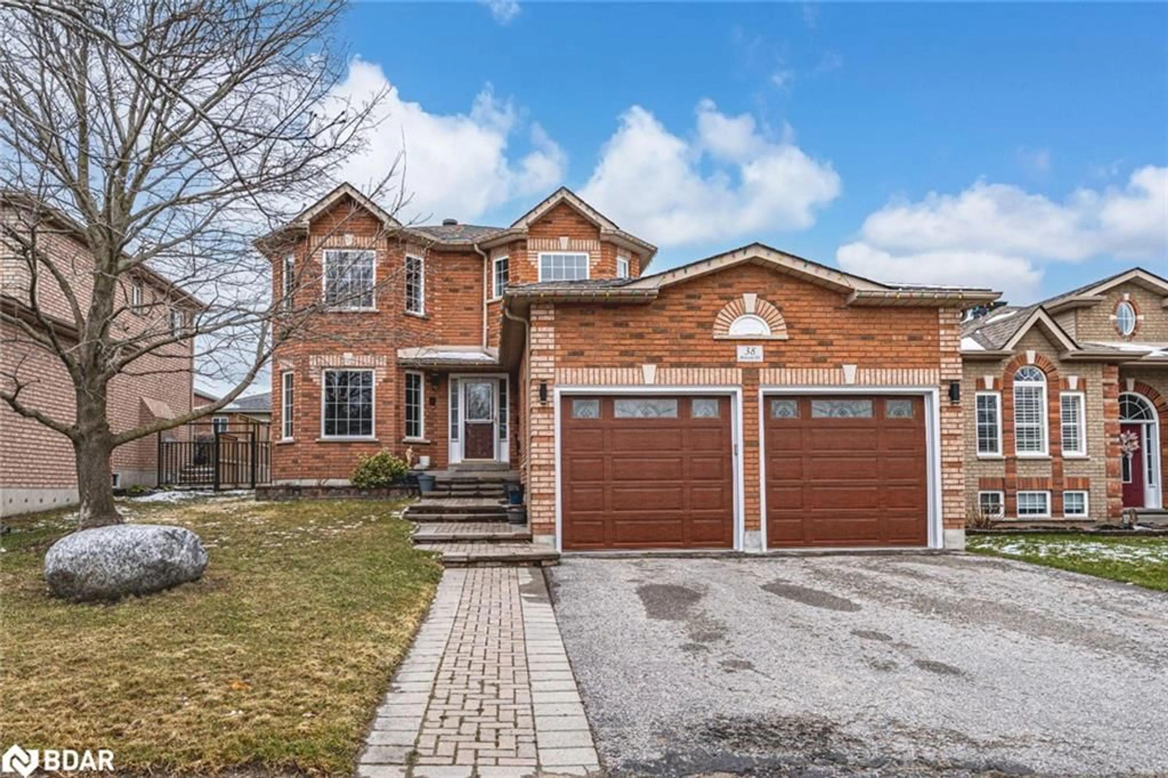Home with brick exterior material, street for 38 Benson Dr, Barrie Ontario L4N 7Y1