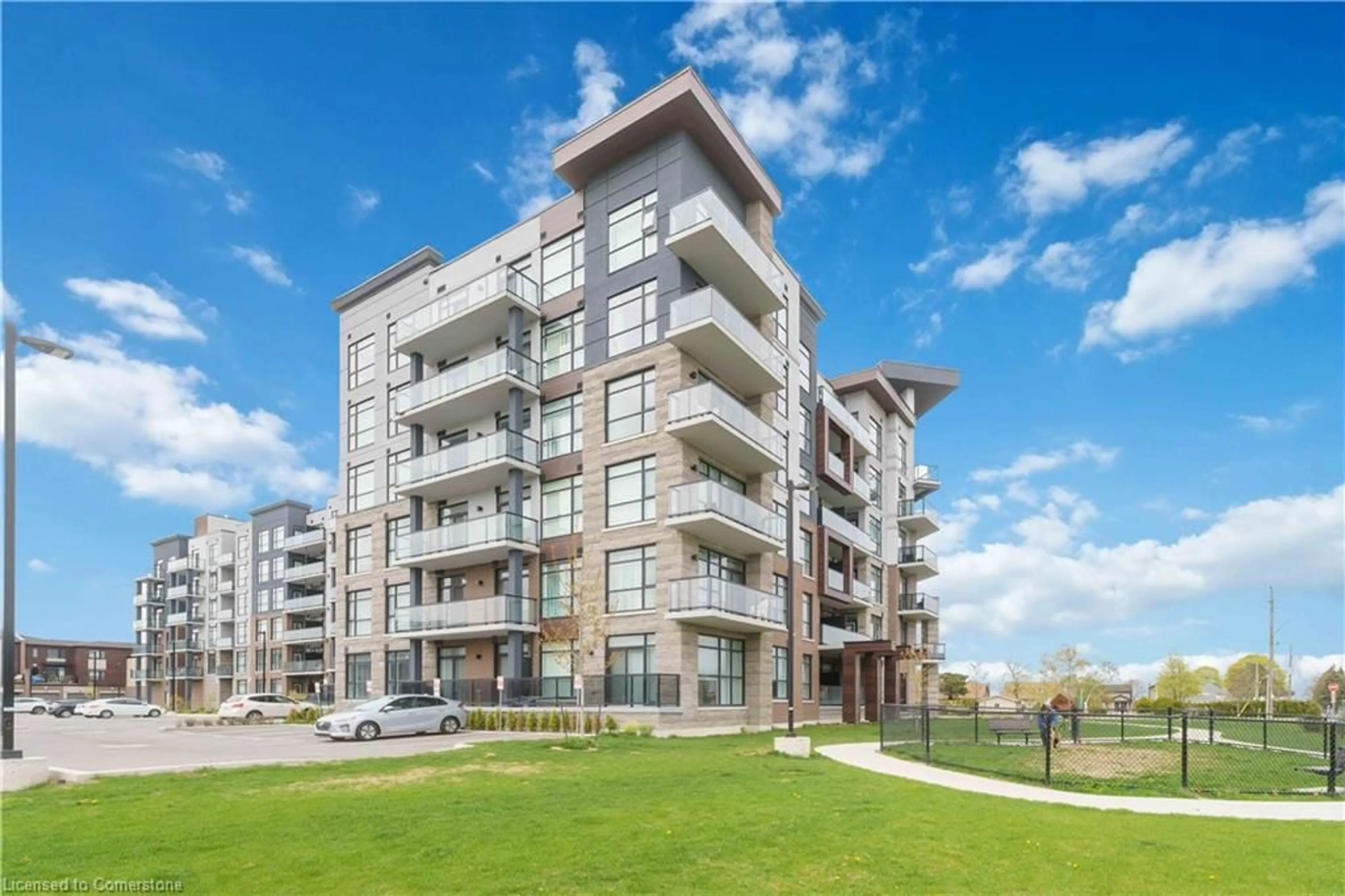 A pic from outside/outdoor area/front of a property/back of a property/a pic from drone, building for 600 North Service Rd #415, Stoney Creek Ontario L8E 0L2
