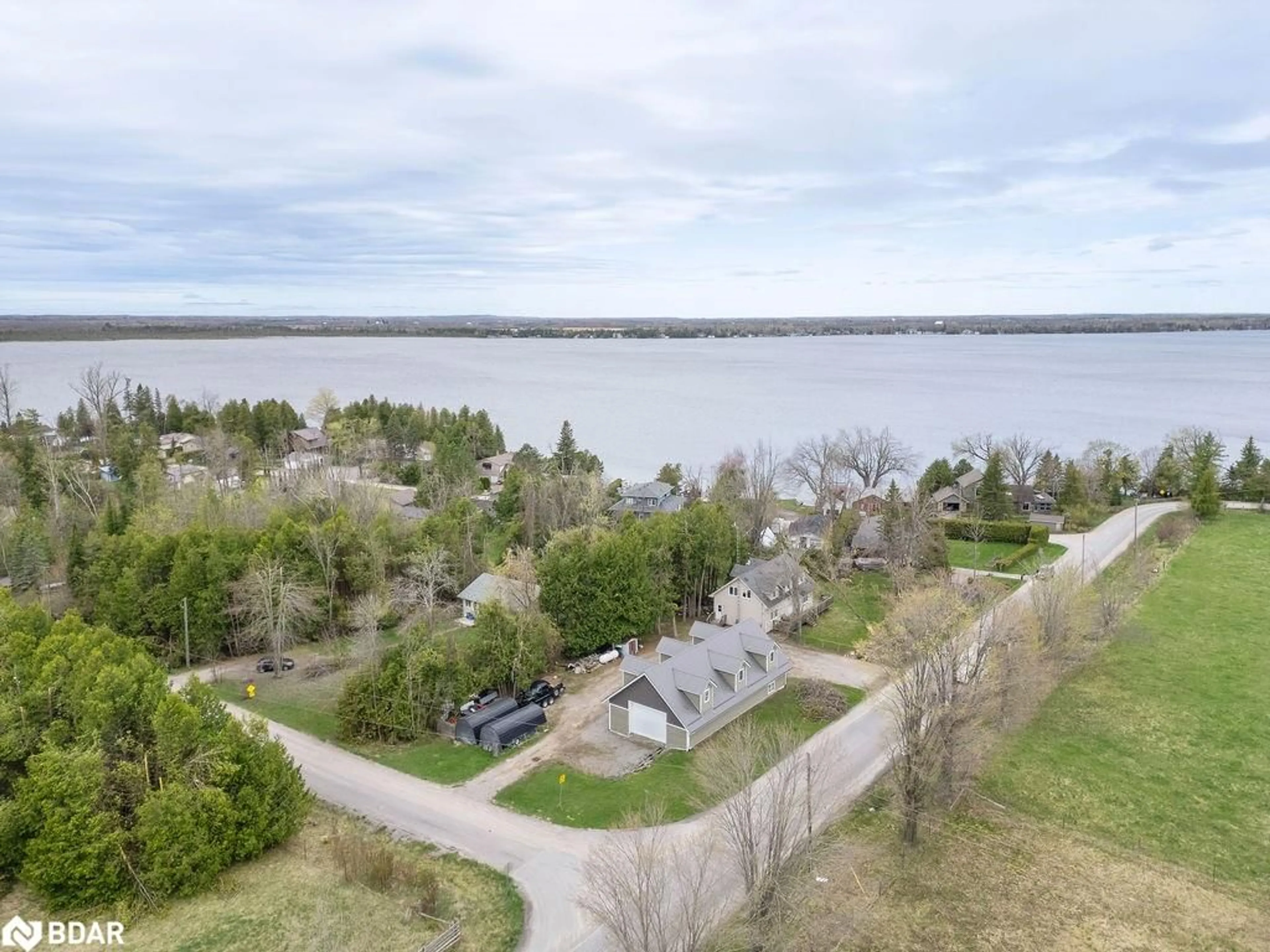 A pic from outside/outdoor area/front of a property/back of a property/a pic from drone, water/lake/river/ocean view for 1393 Killarney Bay Rd, Cameron Ontario K0M 1G0