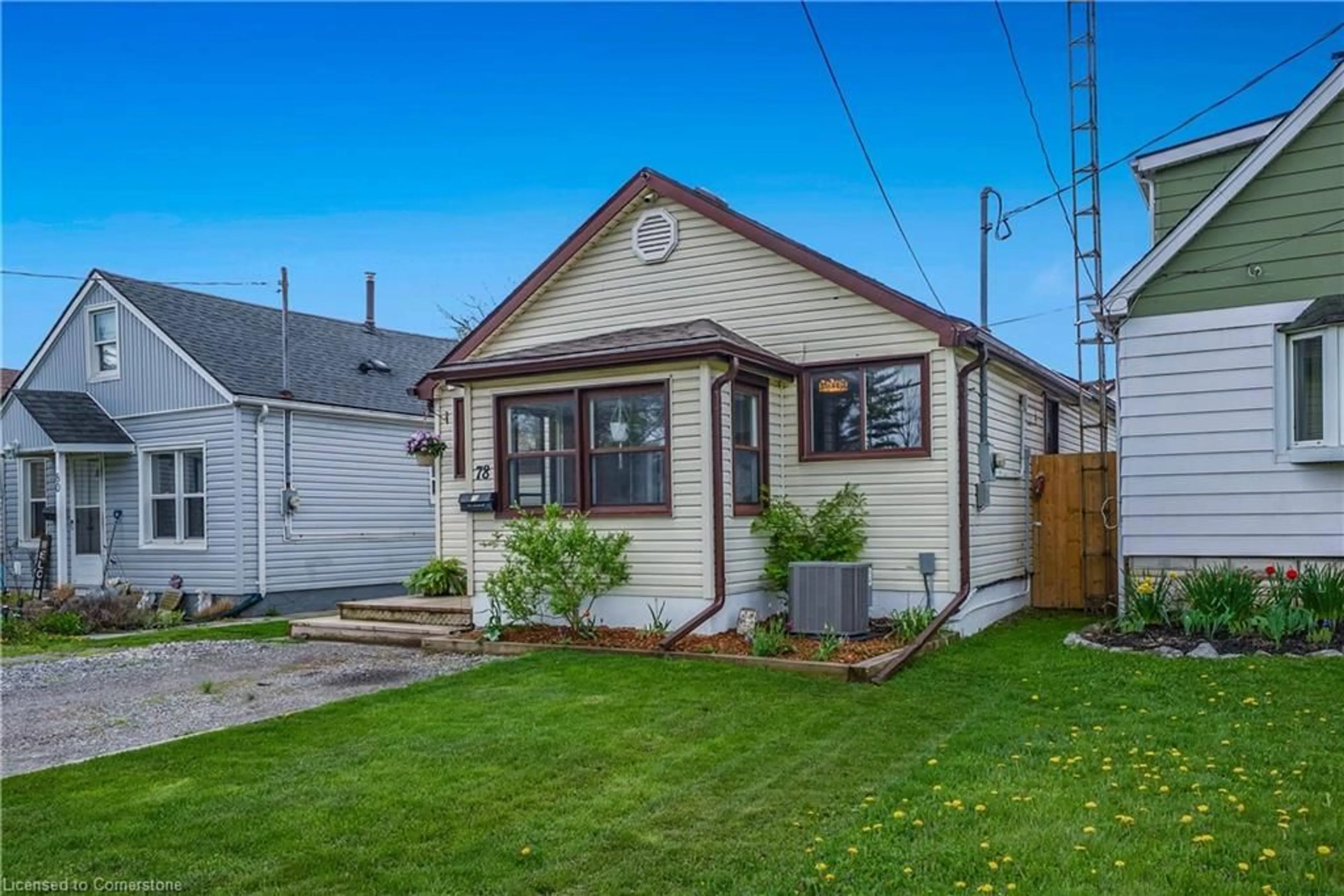 Home with vinyl exterior material, street for 78 Lincoln Ave, St. Catharines Ontario L2P 2C9