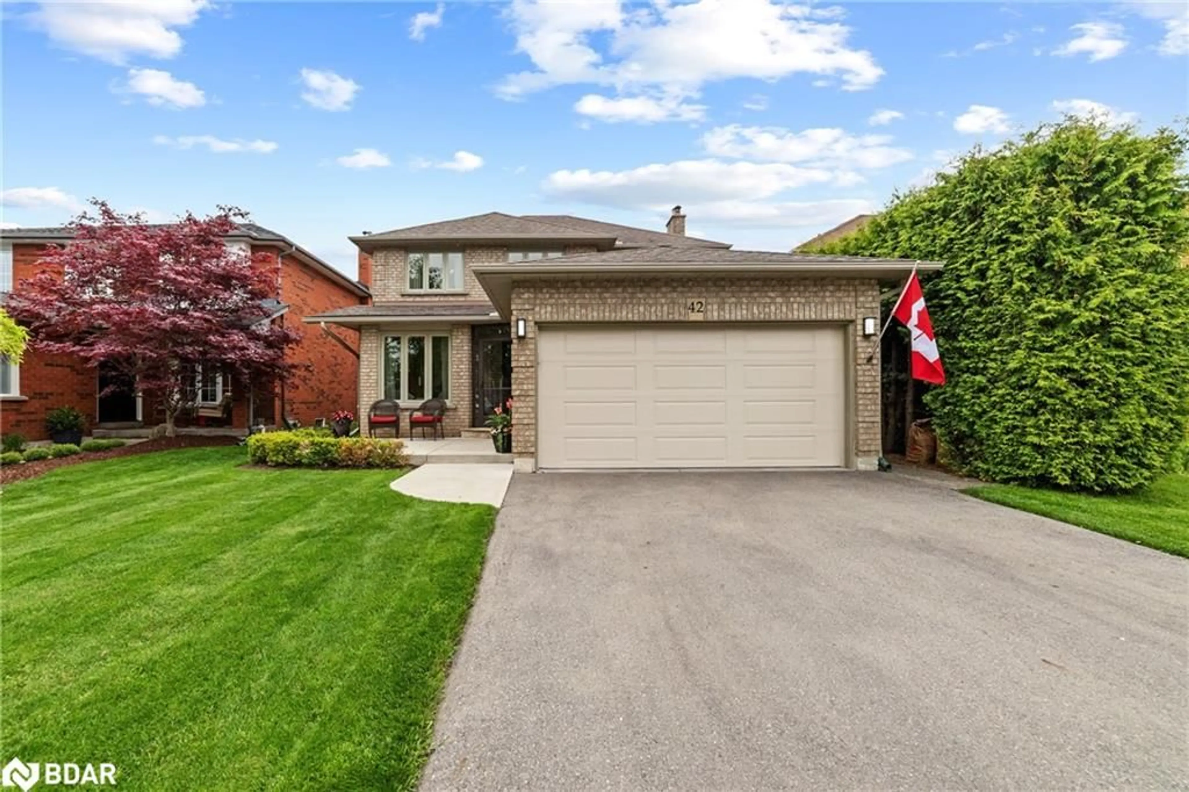 Home with brick exterior material, street for 42 Fellowes Cres, Waterdown Ontario L8B 0M3