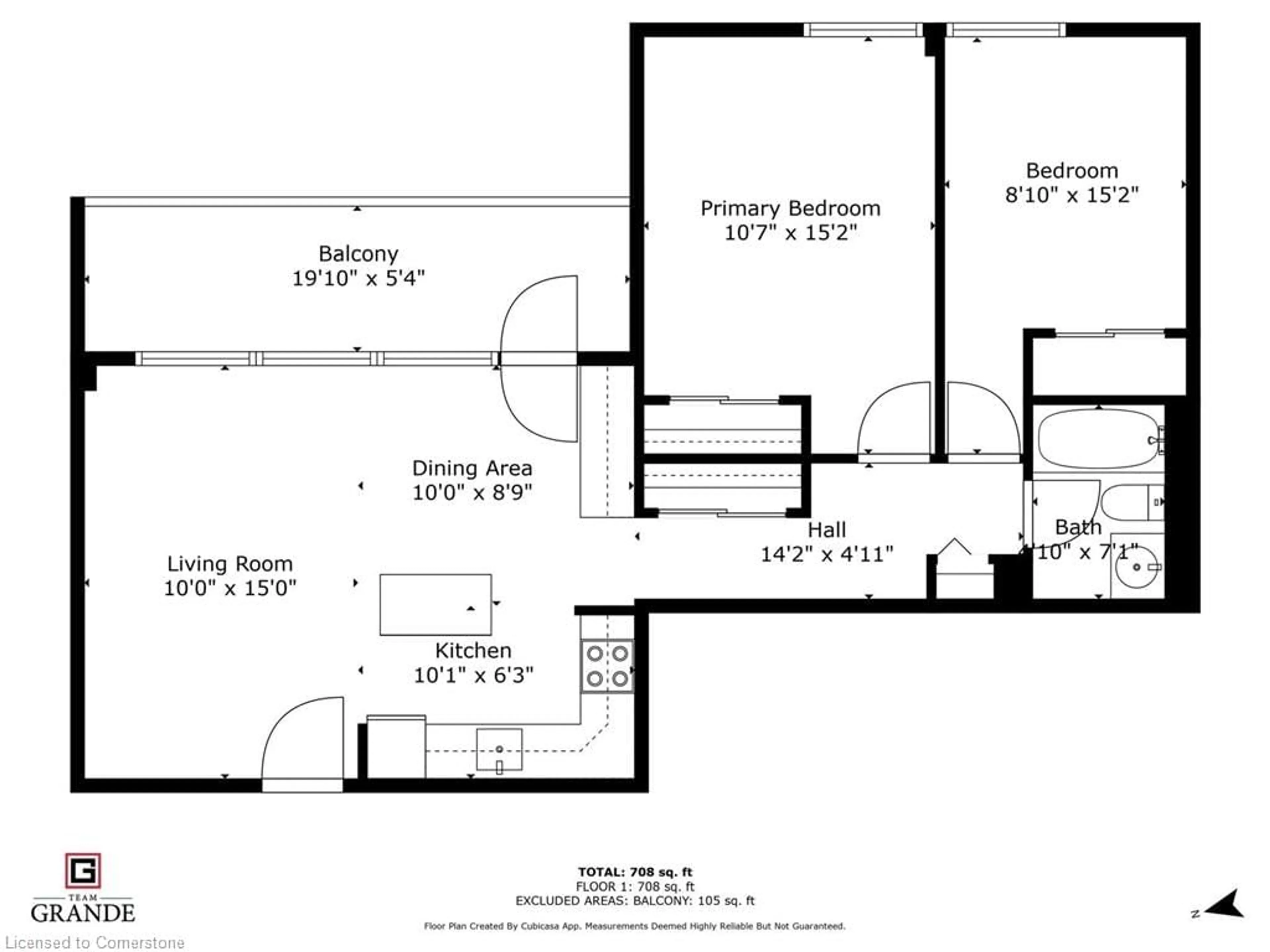 Floor plan for 15 Nicklaus Dr #407, Hamilton Ontario L8K 5J5