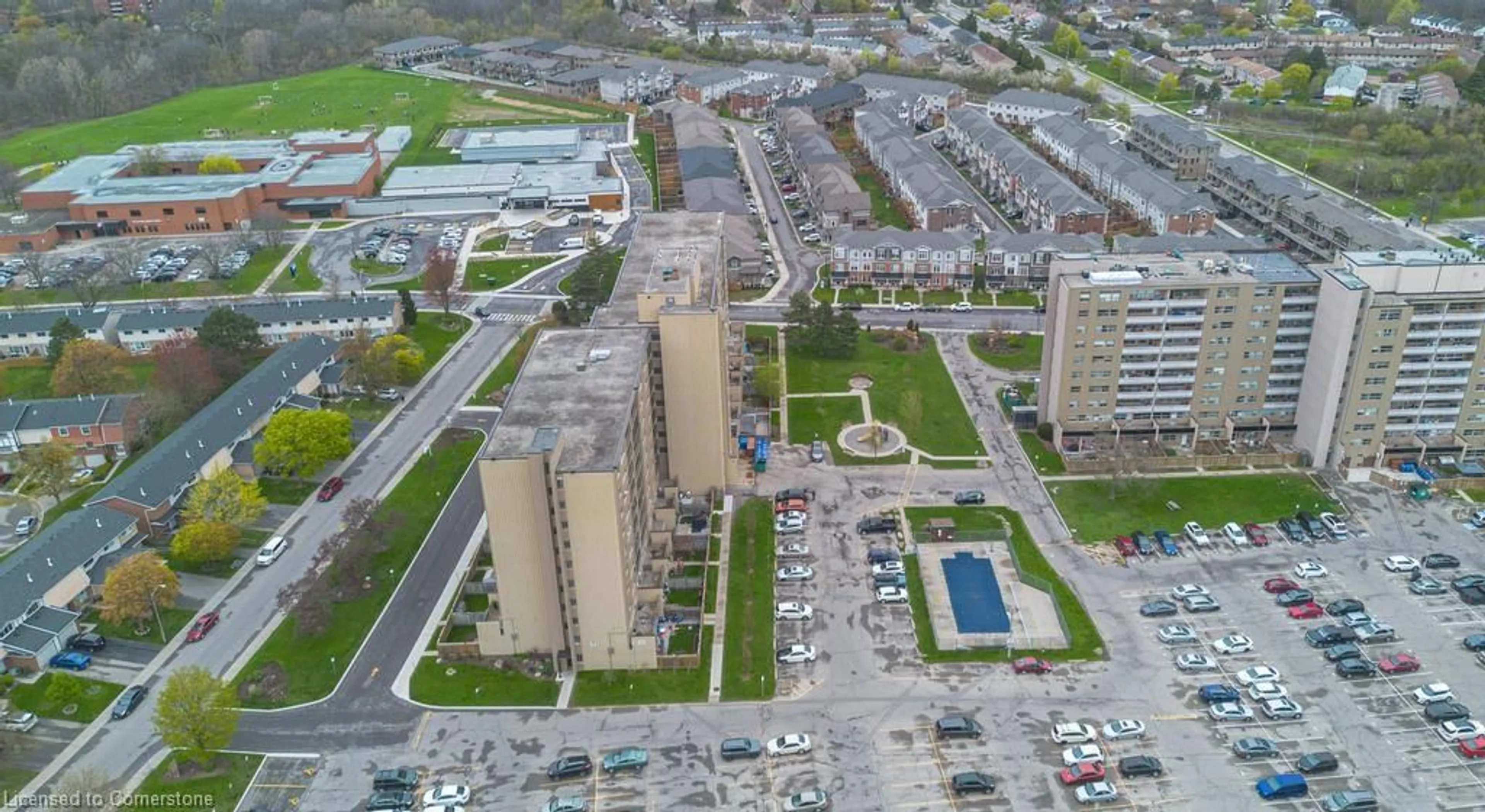 A pic from outside/outdoor area/front of a property/back of a property/a pic from drone, city buildings view from balcony for 15 Nicklaus Dr #407, Hamilton Ontario L8K 5J5