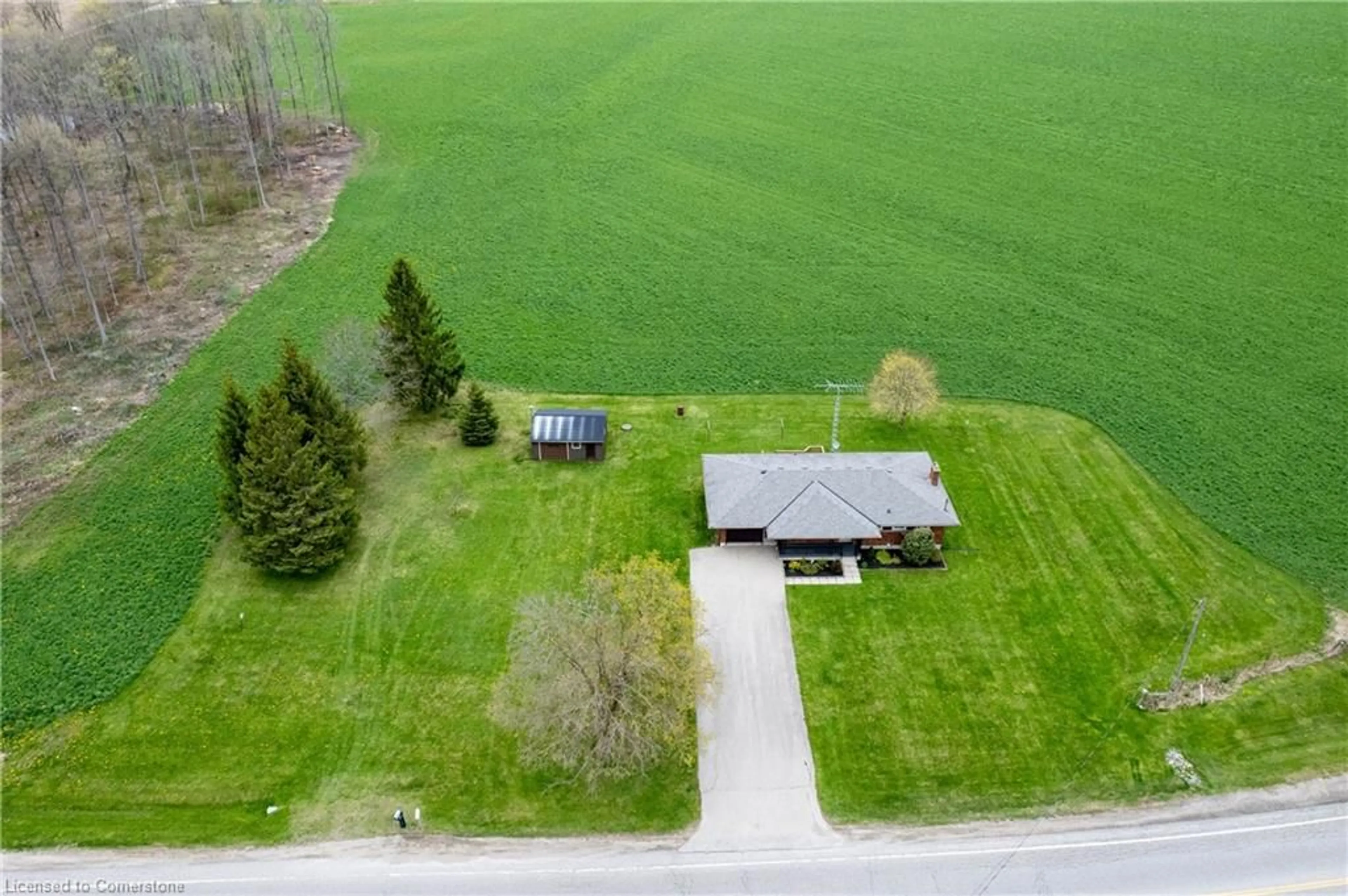 A pic from outside/outdoor area/front of a property/back of a property/a pic from drone, unknown for 6872 Wellington Road 30 Rte, Maryhill Ontario N0B 1M0