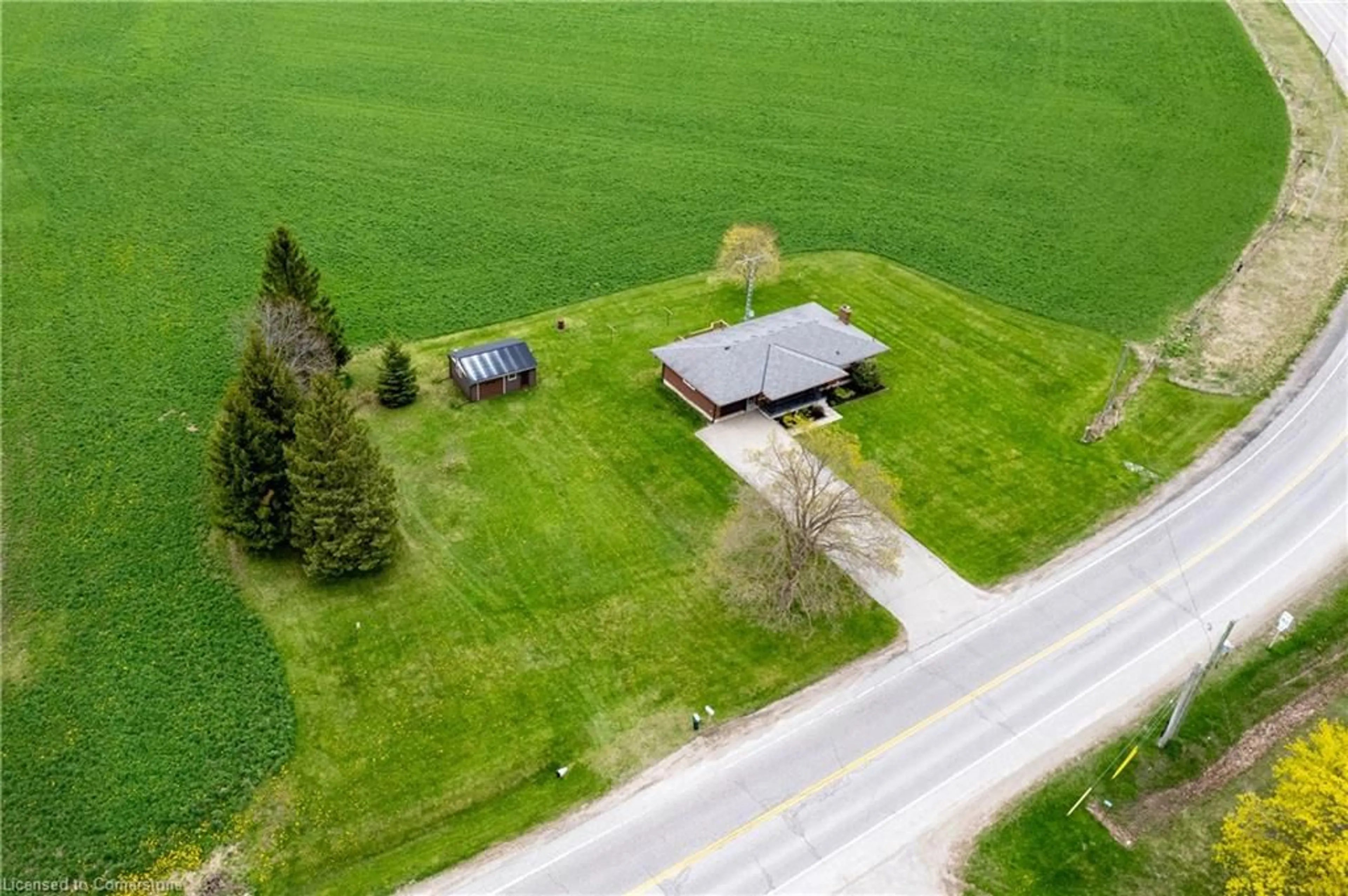 A pic from outside/outdoor area/front of a property/back of a property/a pic from drone, street for 6872 Wellington Road 30 Rte, Maryhill Ontario N0B 1M0