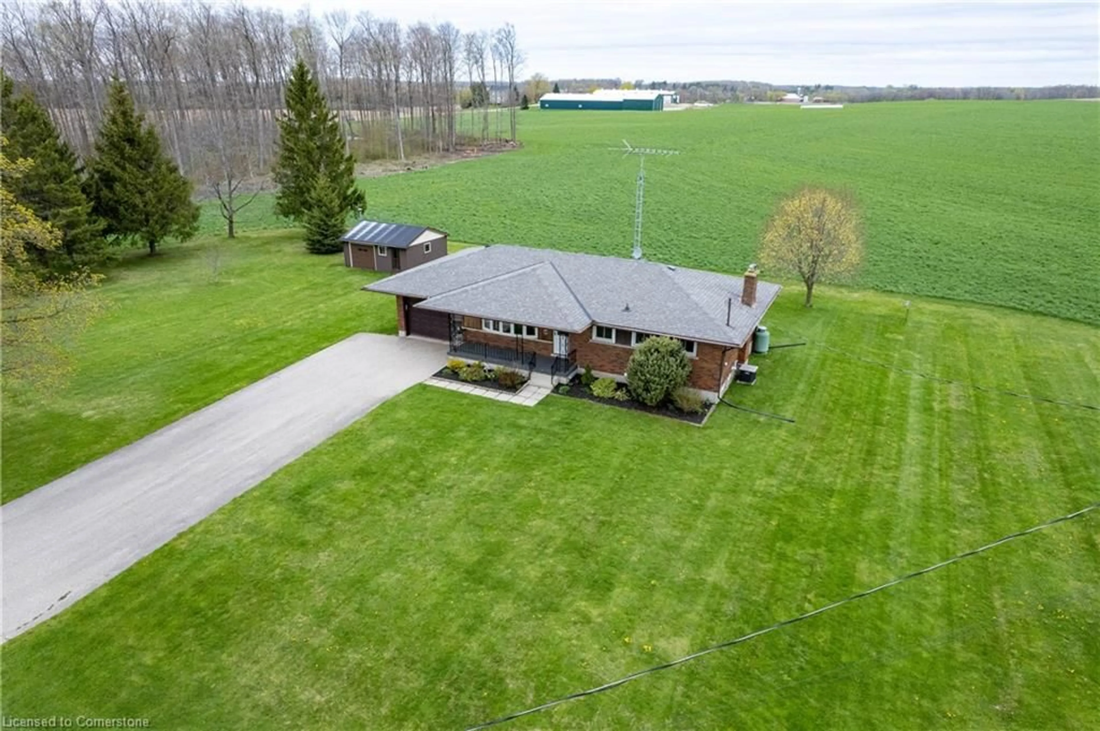 A pic from outside/outdoor area/front of a property/back of a property/a pic from drone, building for 6872 Wellington Road 30 Rte, Maryhill Ontario N0B 1M0