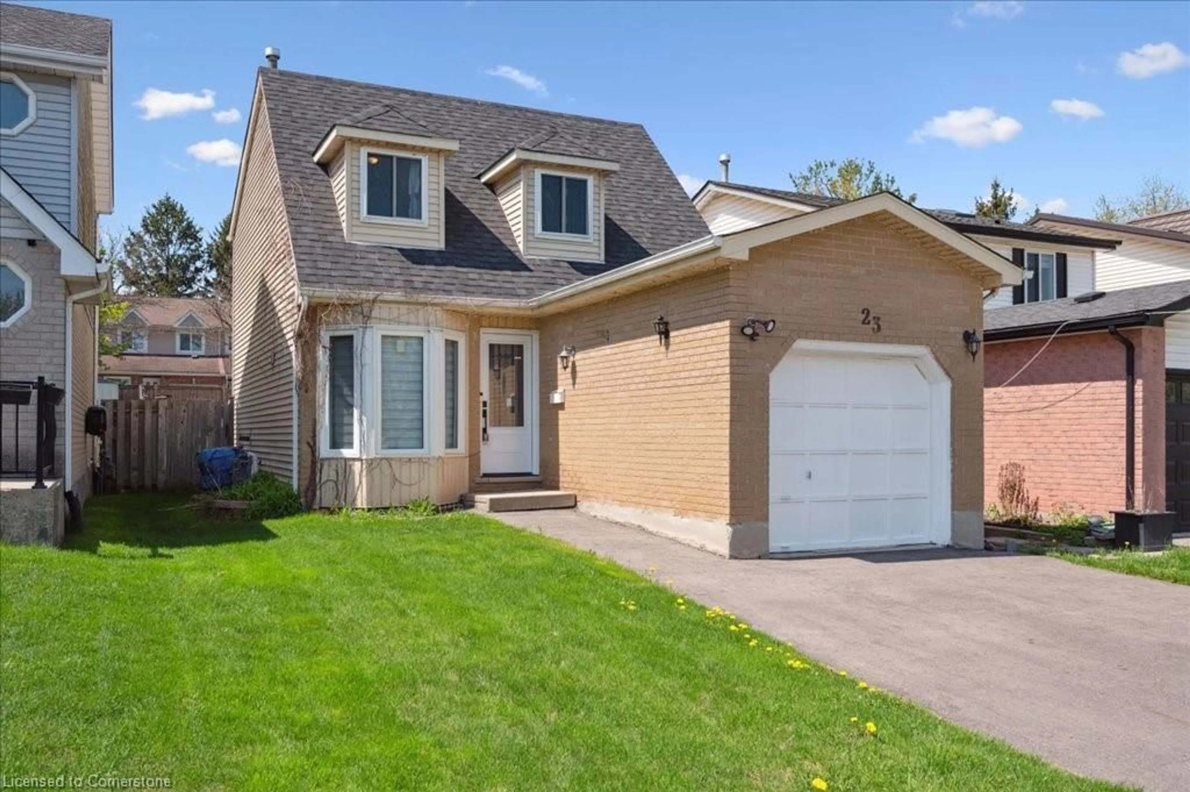 Home with vinyl exterior material, street for 23 Wycliffe Pl, Kitchener Ontario N2M 5J6