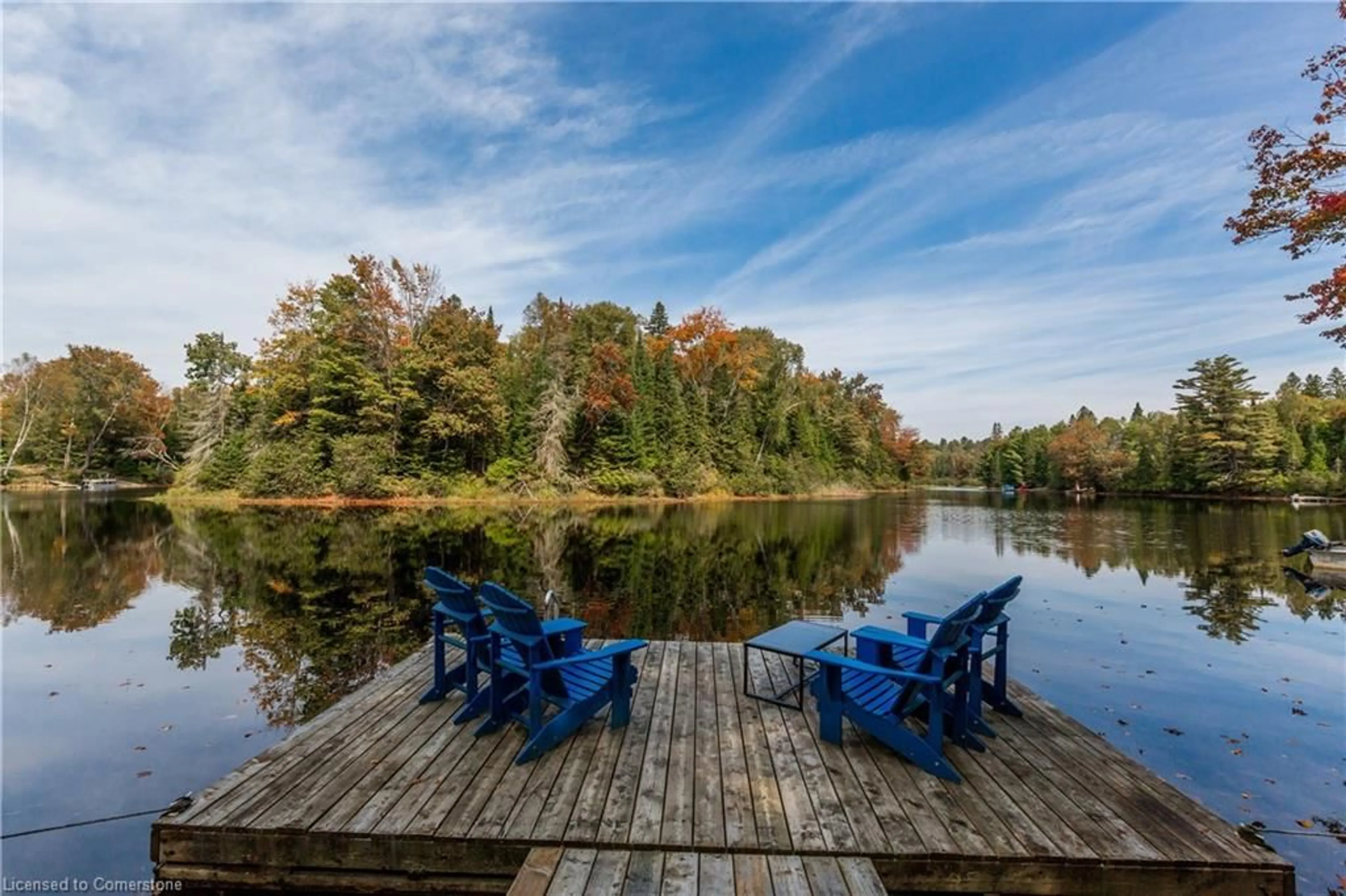 Patio, water/lake/river/ocean view for 325 Balsam Chutes Rd, Port Sydney Ontario P0B 1L0