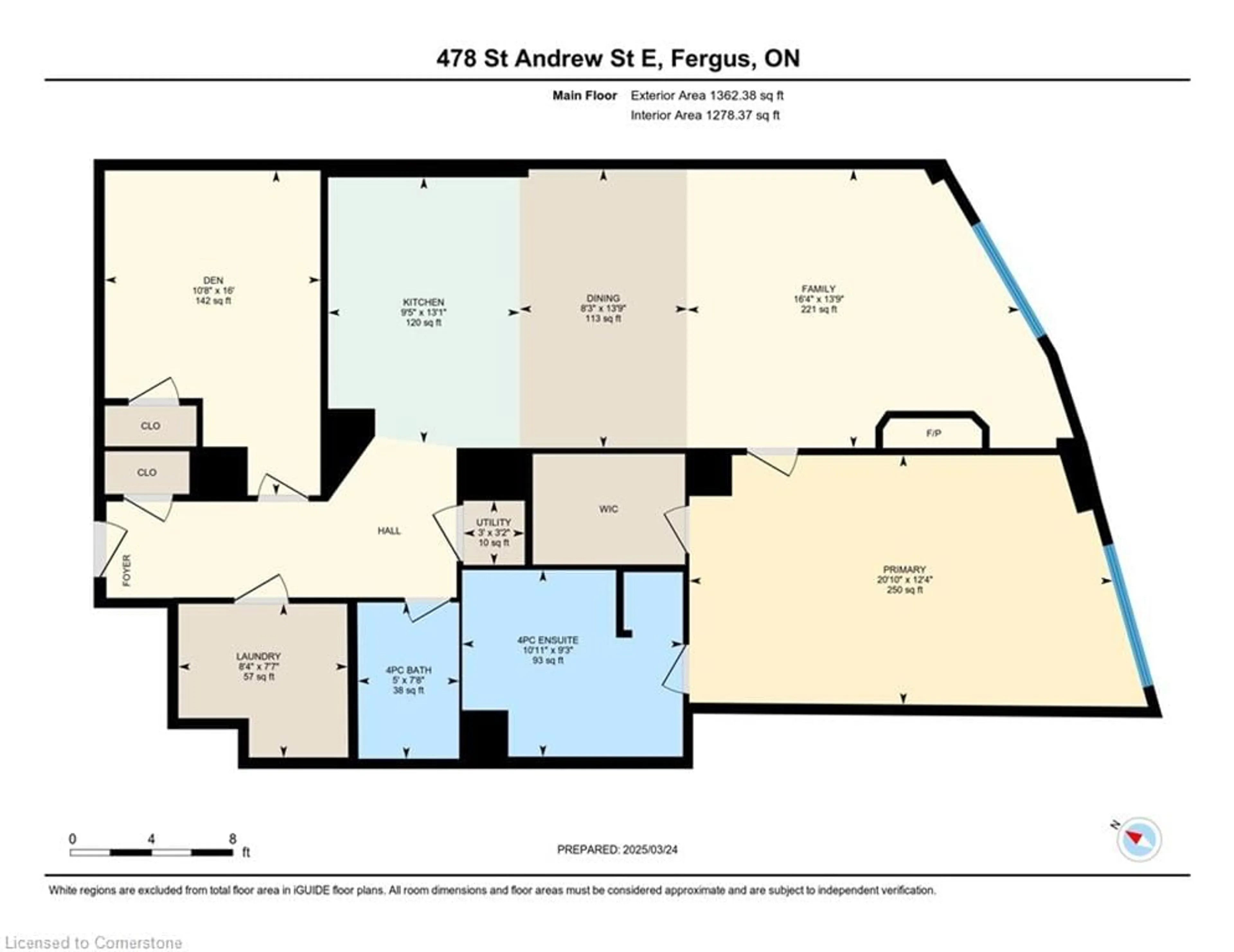 Floor plan for 478 St Andrew St #104, Fergus Ontario N1M 3V7