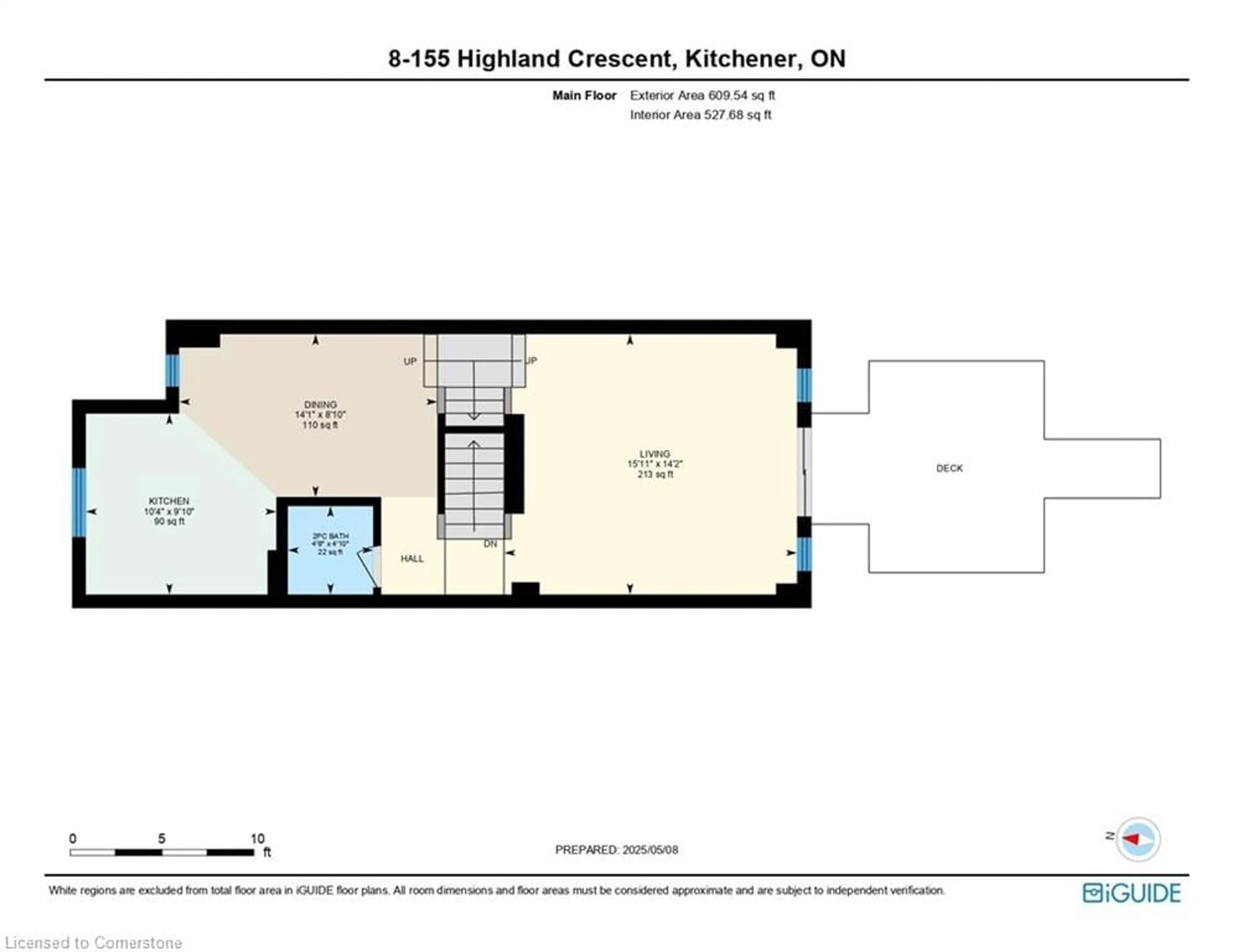 Floor plan for 155 Highland Cres #8, Kitchener Ontario N2M 0A1
