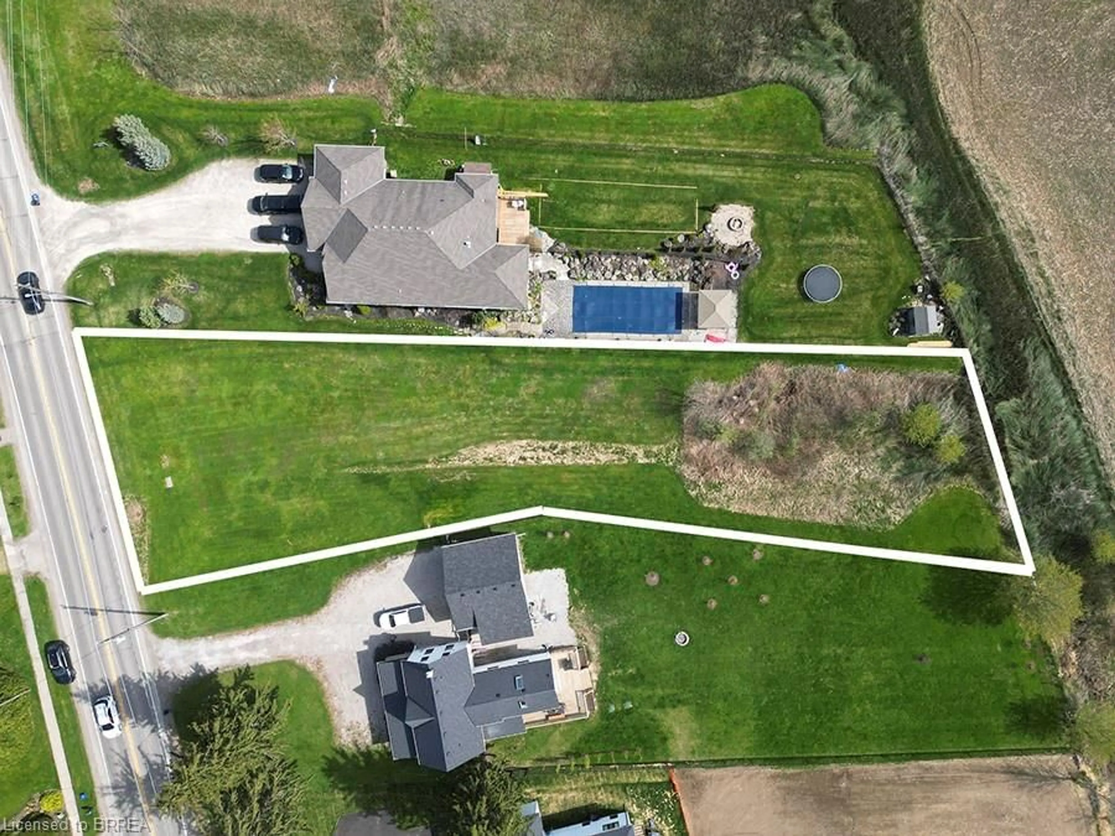 A pic from outside/outdoor area/front of a property/back of a property/a pic from drone, street for PT LT 8 Mount Pleasant Rd, Mount Pleasant Ontario N0E 1K0