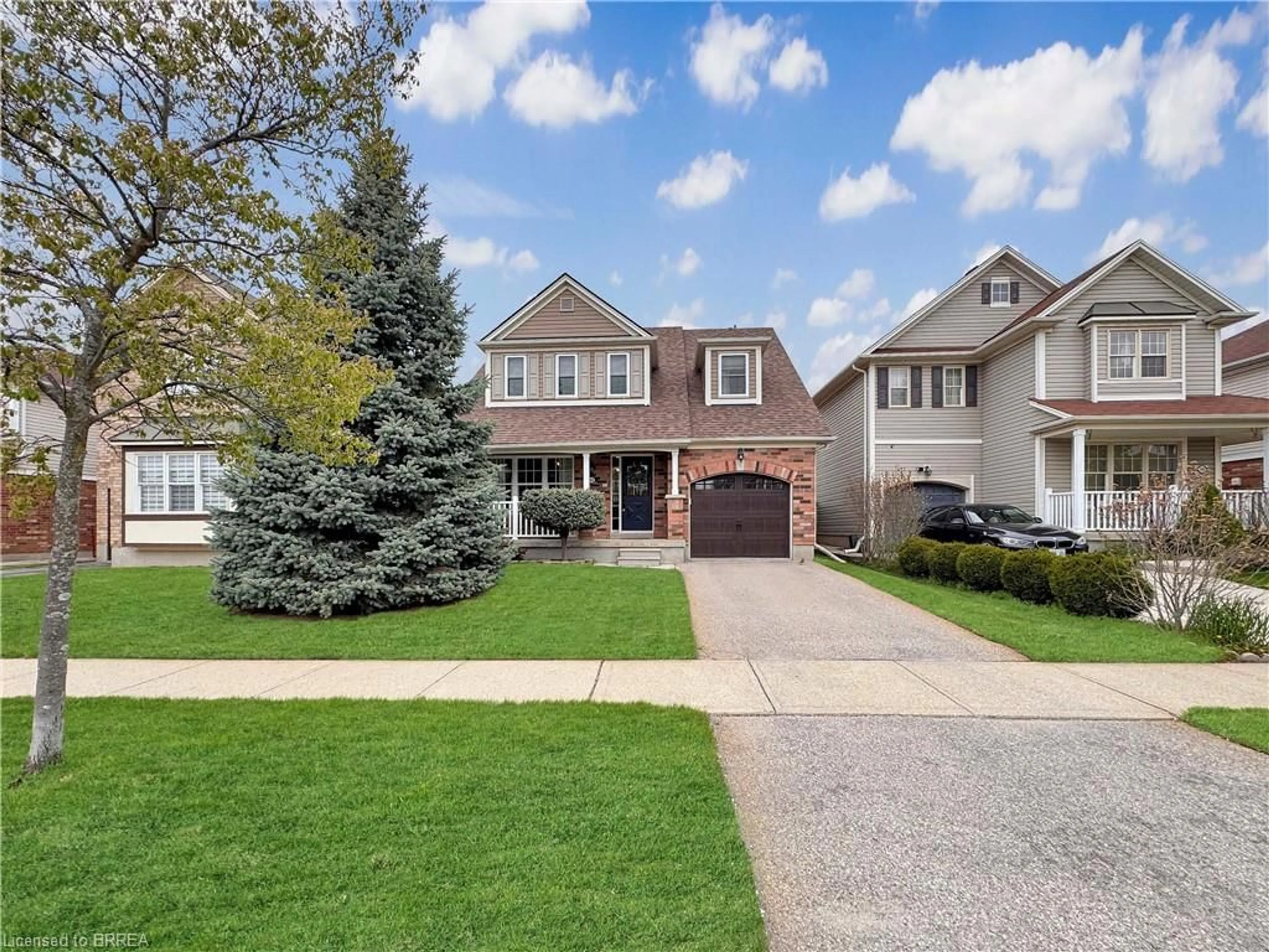 Home with vinyl exterior material, street for 52 Hollinrake Ave, Brantford Ontario N3T 0B6