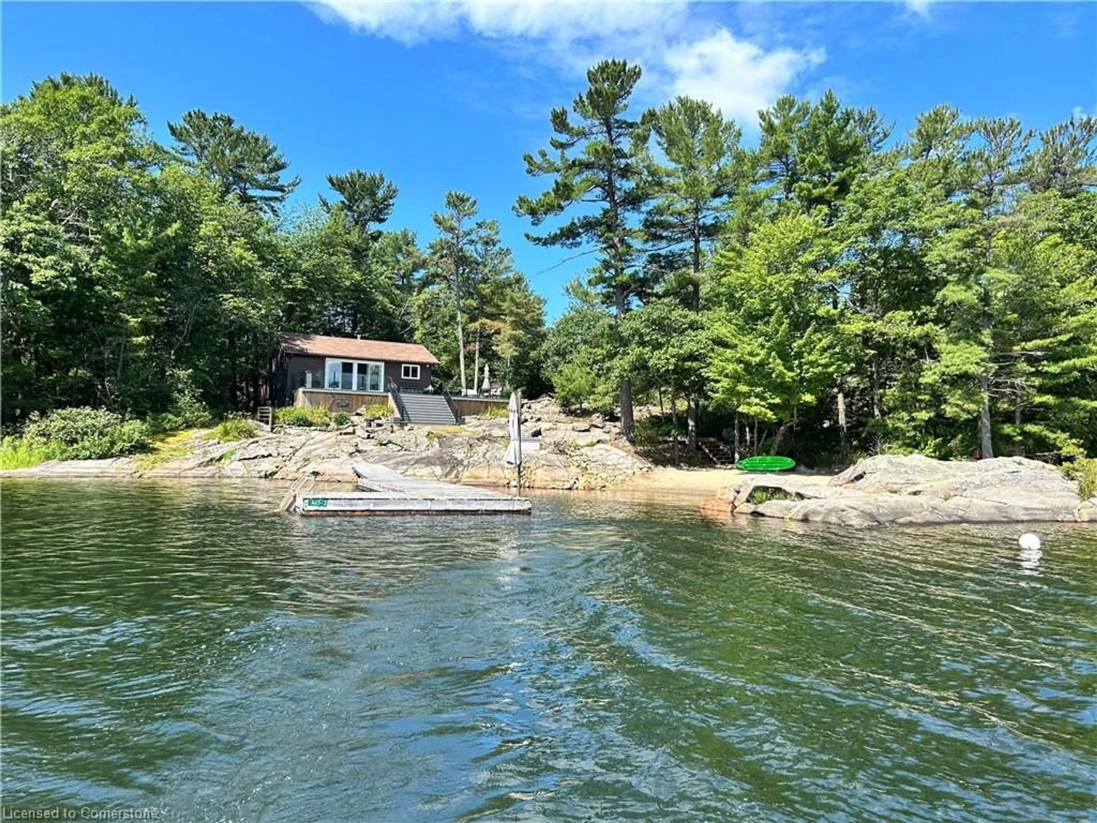 A pic from outside/outdoor area/front of a property/back of a property/a pic from drone, water/lake/river/ocean view for A65-3 Island, ARCHIPELAGO Ontario P0G 1G0