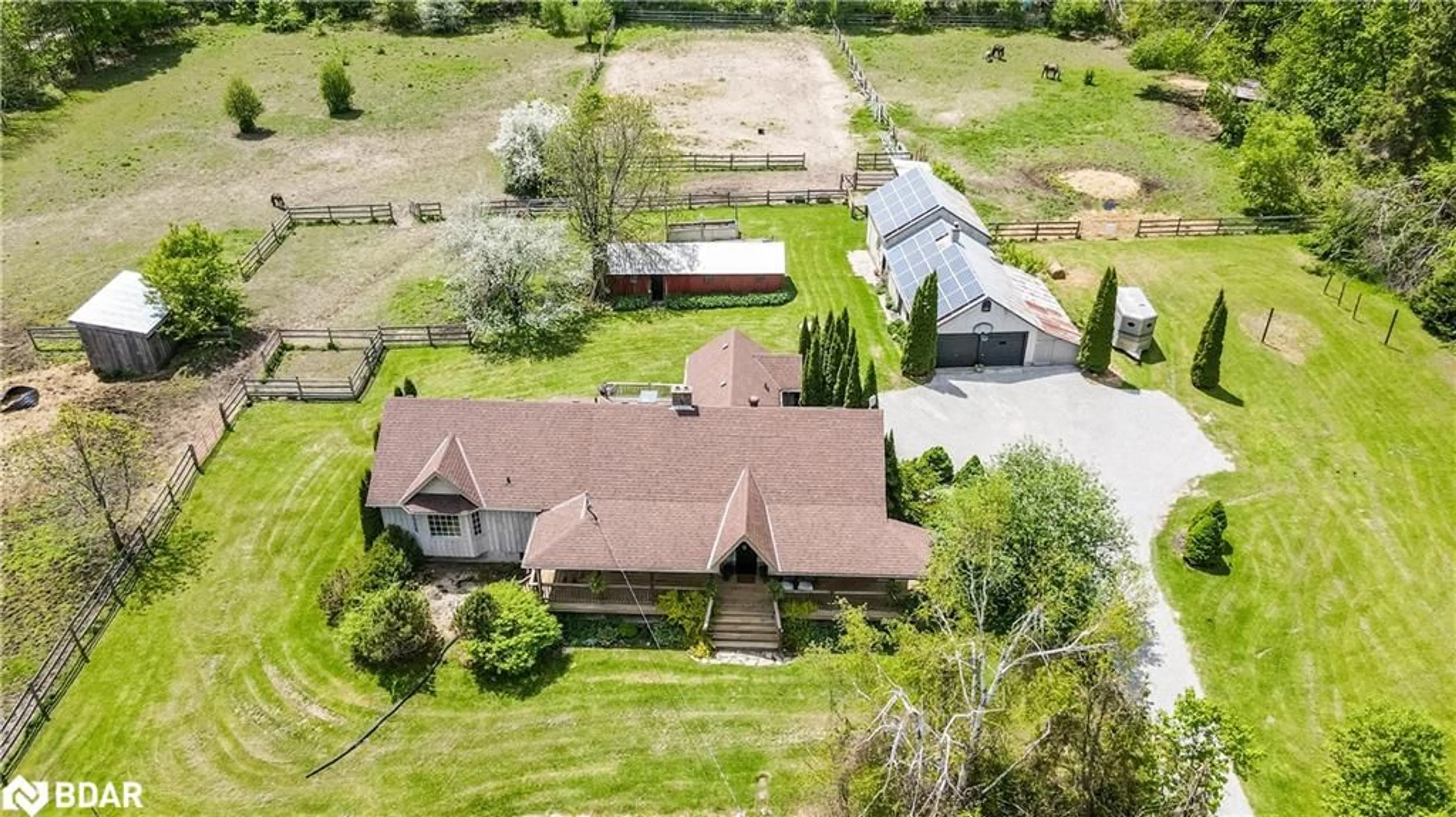 A pic from outside/outdoor area/front of a property/back of a property/a pic from drone, unknown for 1044 Line 2 Line, Oro-Medonte Ontario L0L 2L0