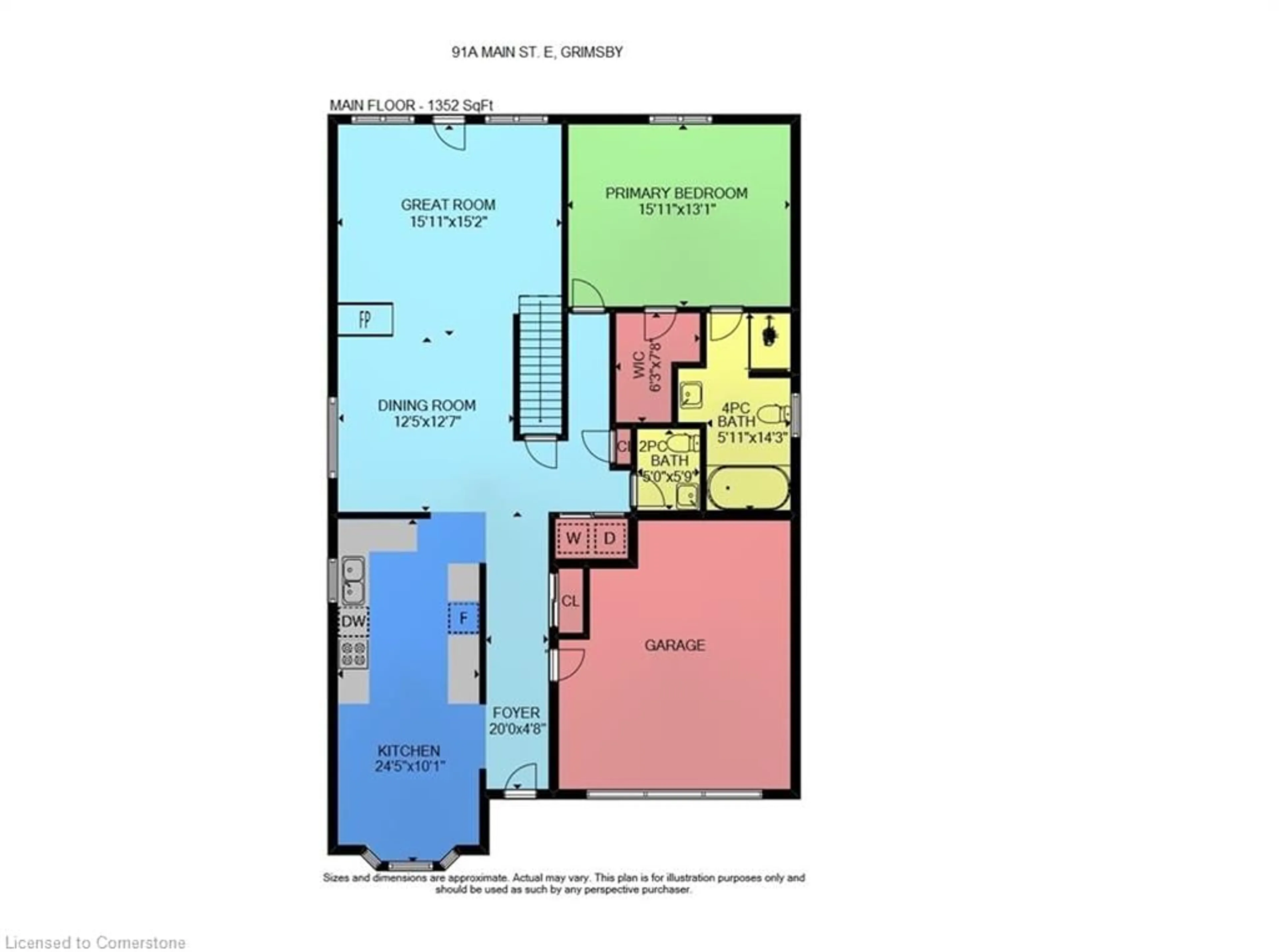 Floor plan for 91 Main St #11, Grimsby Ontario L3M 1N6
